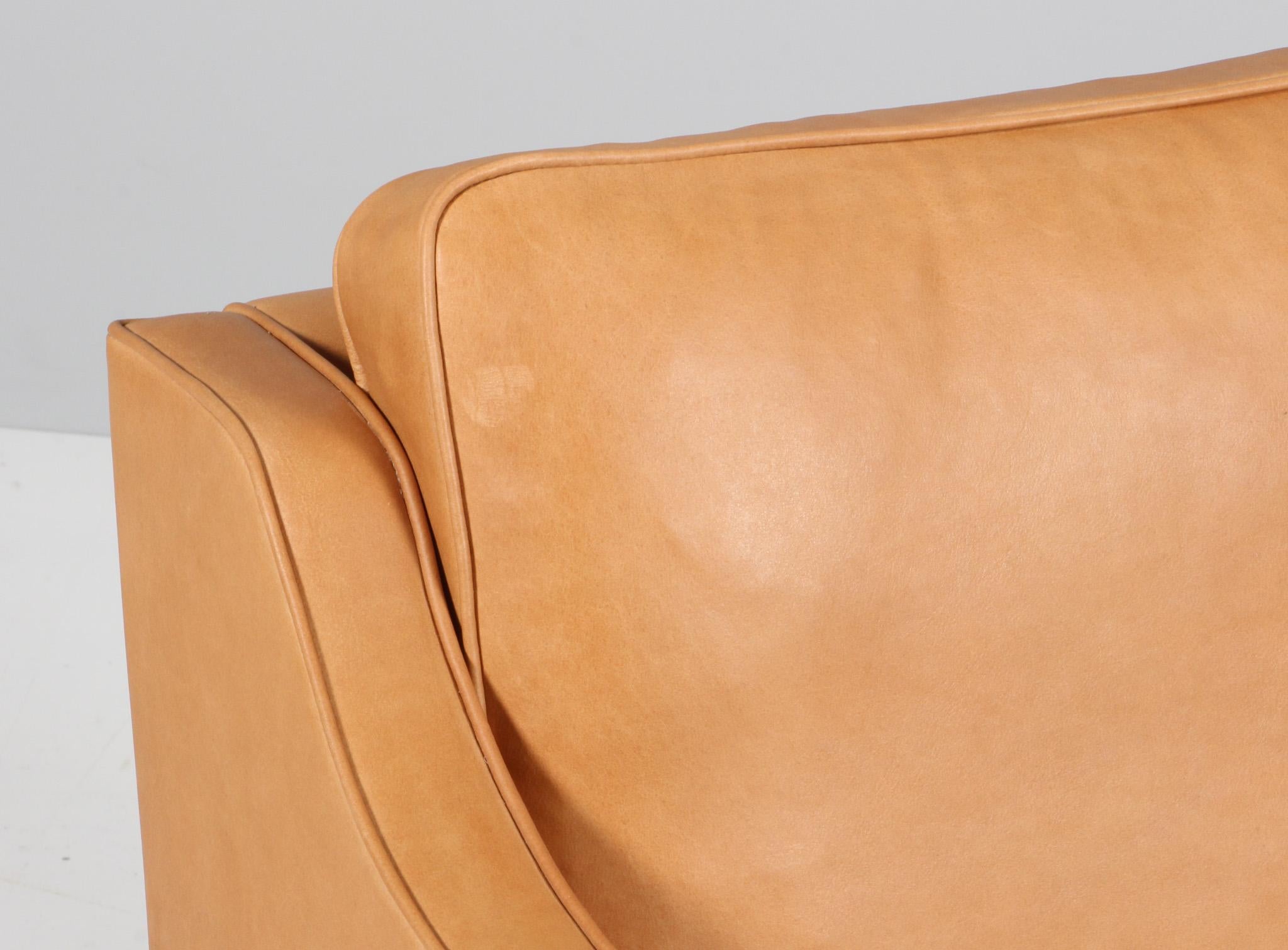 Scandinave moderne Chaise longue Børge Mogensen, modèle 2321, cognac pleine fleur en vente