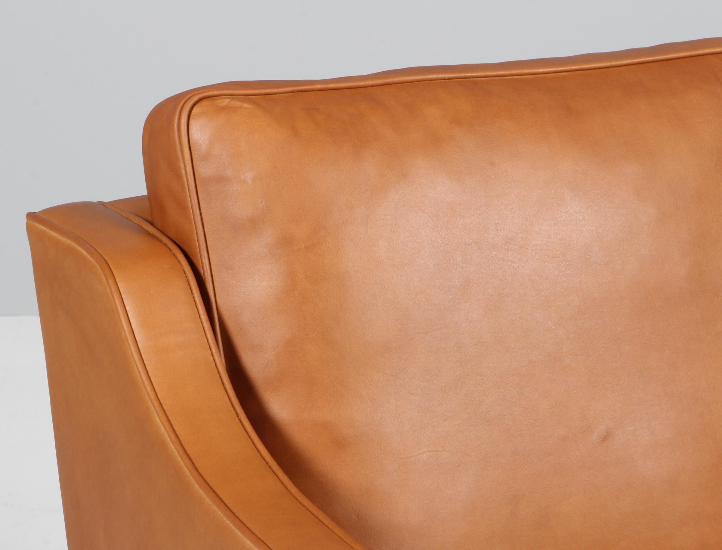 Silla de salón Børge Mogensen, Modelo 2321, plena flor coñac Danés en venta