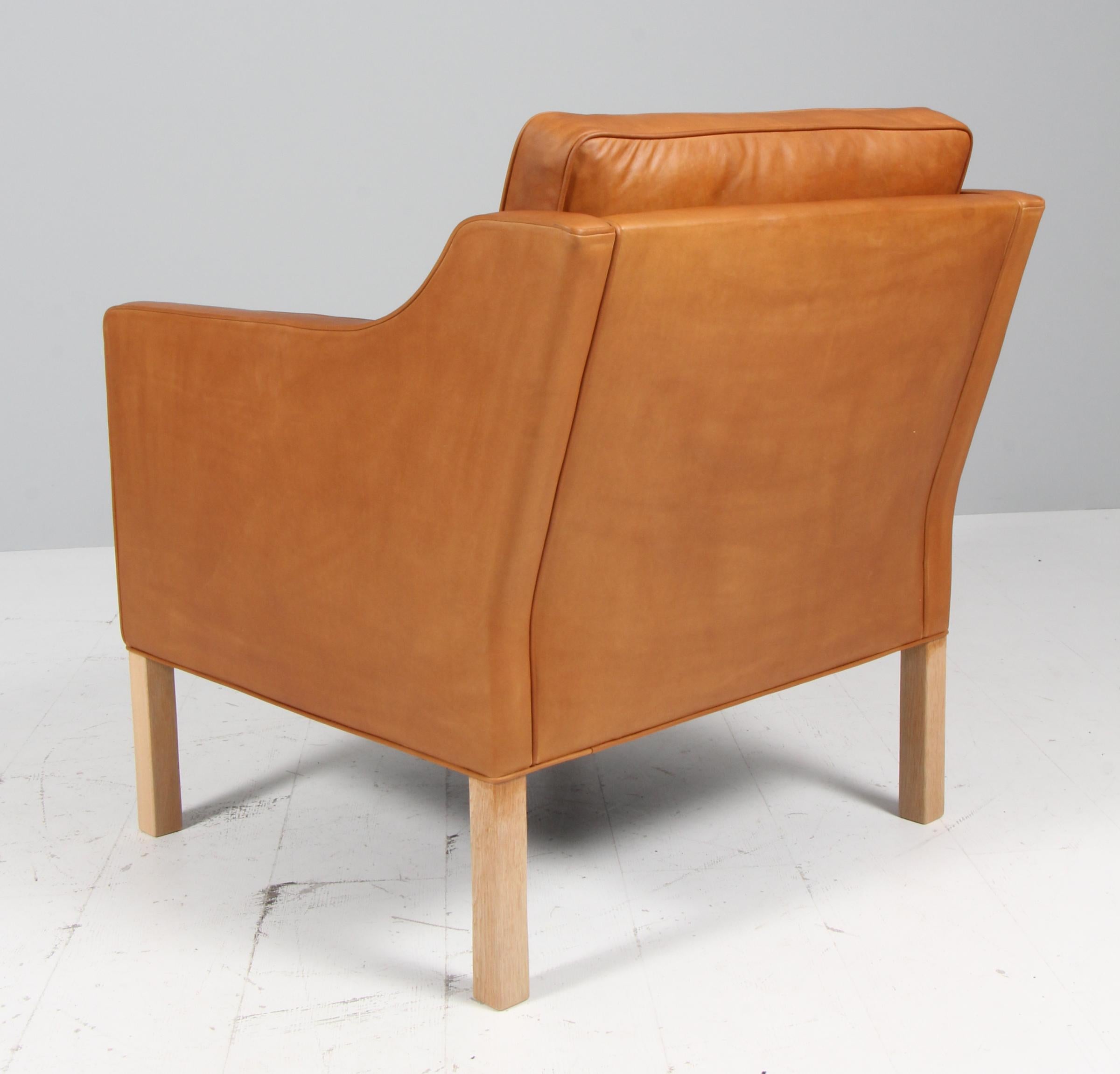 Silla de salón Børge Mogensen, Modelo 2321, plena flor coñac Cuero en venta