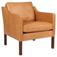 Børge Mogensen Lounge Chair, Model 2321, cognac full grain