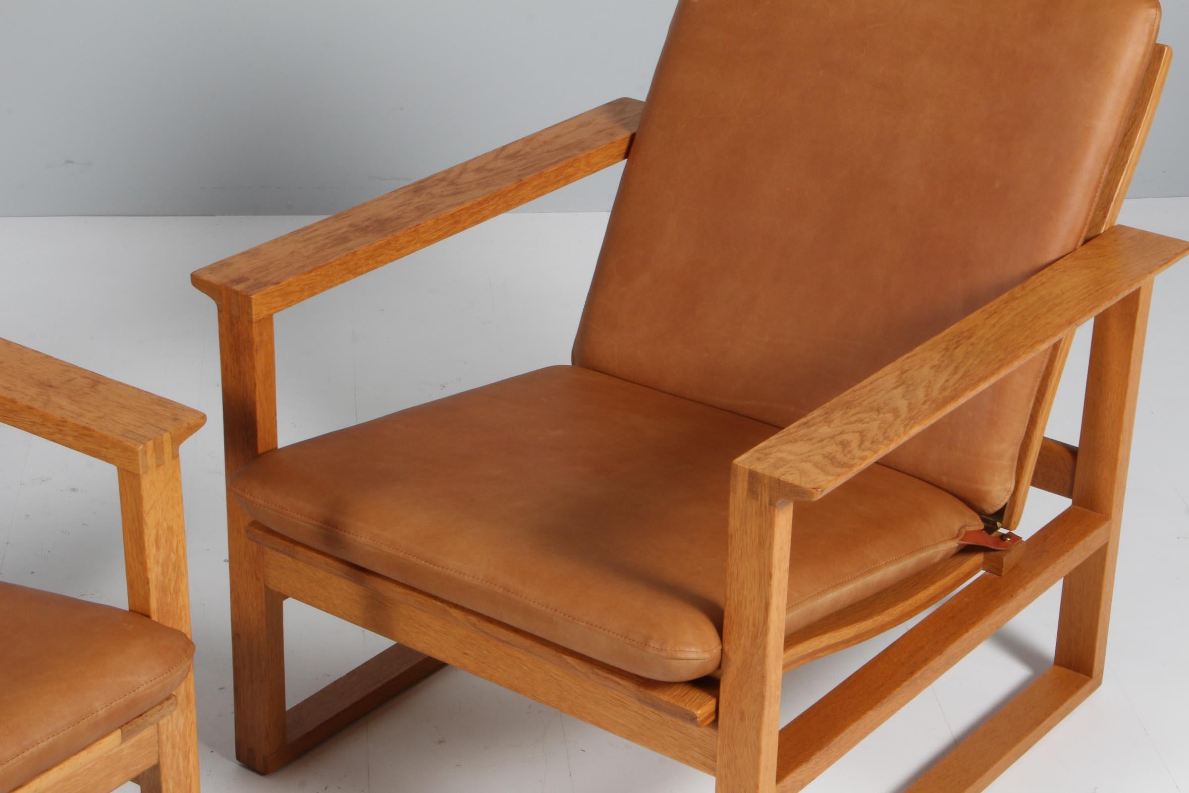 Scandinavian Modern Børge Mogensen Lounge Chairs, model 2256