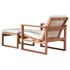 Børge Mogensen Loungesessel "Modell 246" aus Eiche und Teakholz von Fredericia, 1957