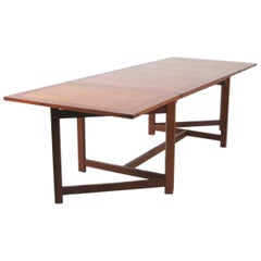 Børge Mogensen Mahogany Drop-Leaf Gate Leg Table, 1958