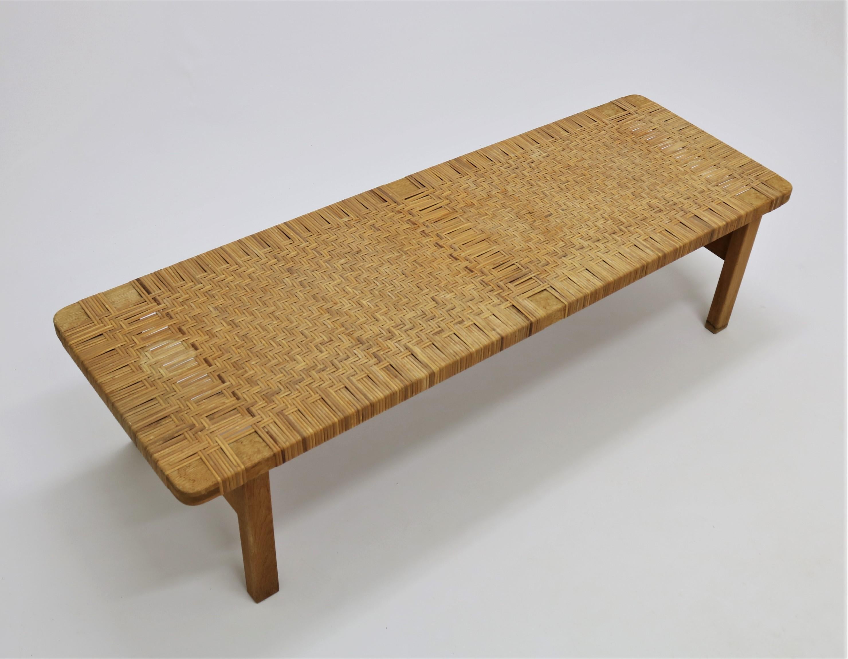 Mid-20th Century Børge Mogensen Mid-Century Modern Bench/Table in Oak and Cane, Model 5272