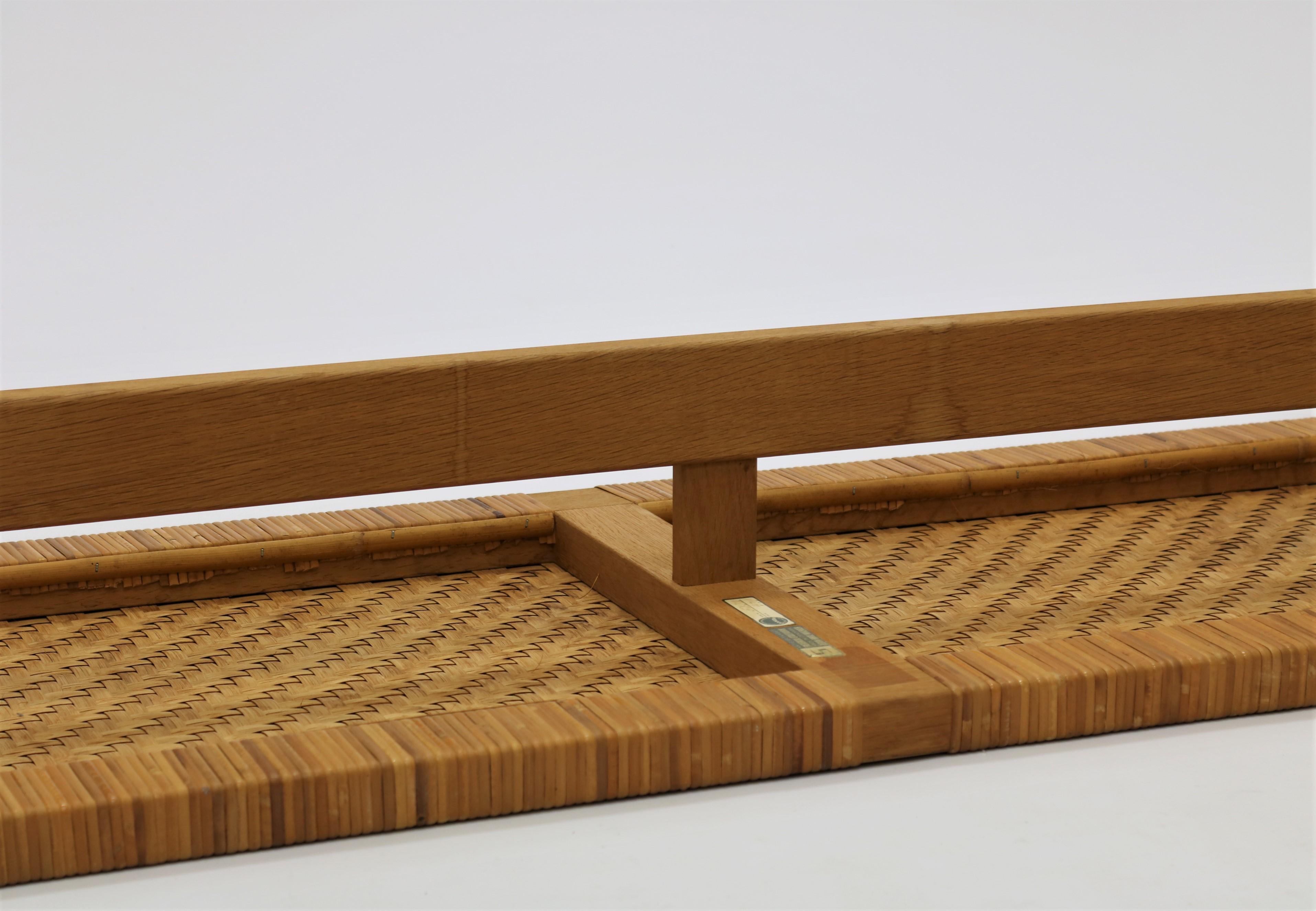 Børge Mogensen Mid-Century Modern Bench/Table in Oak and Cane, Model 5272 3