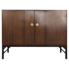 Armario de madera oscura de Børge Mogensen, modelo 232, de mediados de siglo, Dinamarca, década de 1960