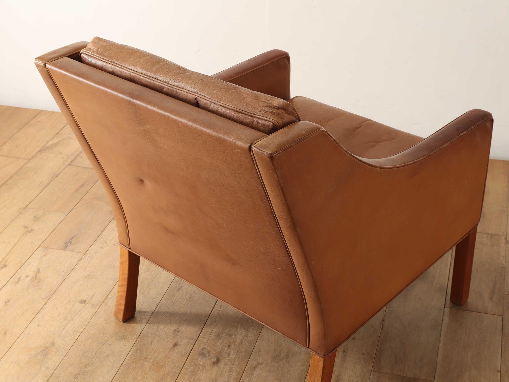 Børge Mogensen Model #2207 Leather Lounge Chair 9