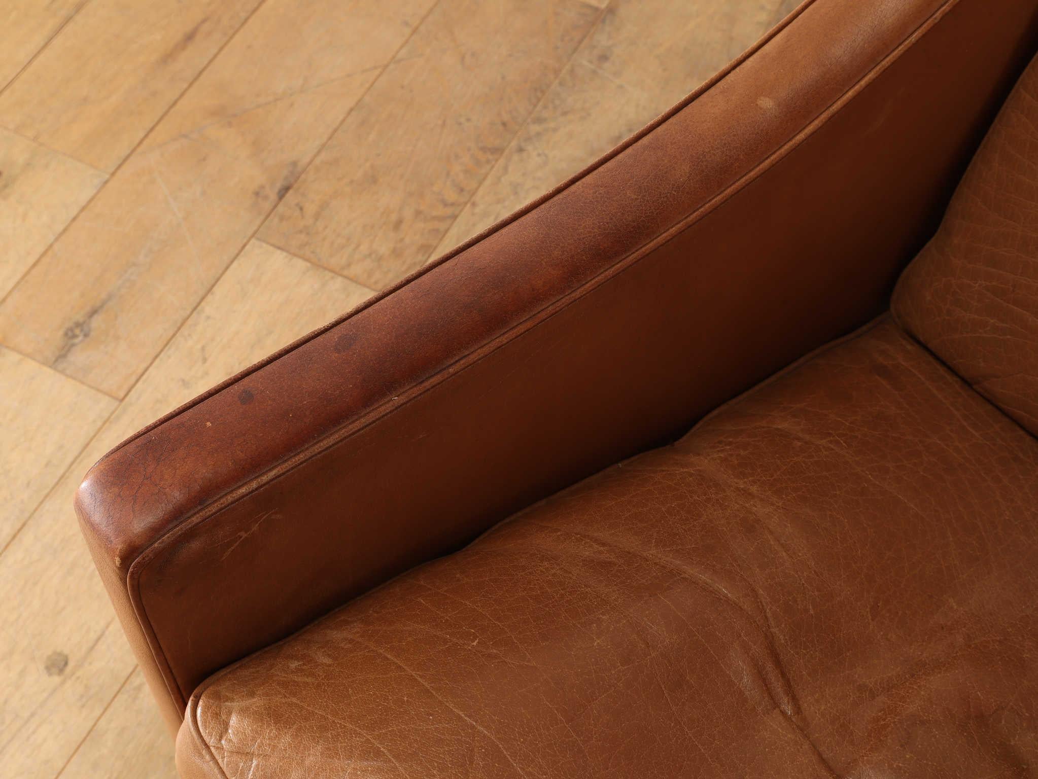 Mid-20th Century Børge Mogensen Model #2207 Leather Lounge Chair