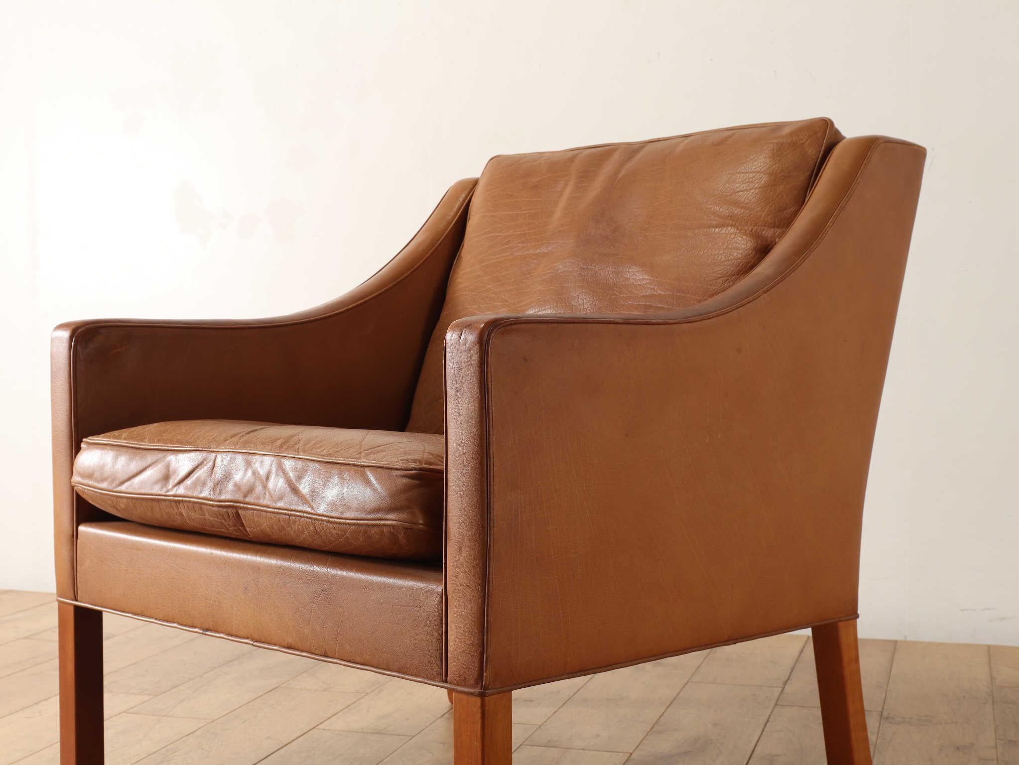 Børge Mogensen Model #2207 Leather Lounge Chair 3