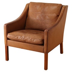 Børge Mogensen Model #2207 Leather Lounge Chair