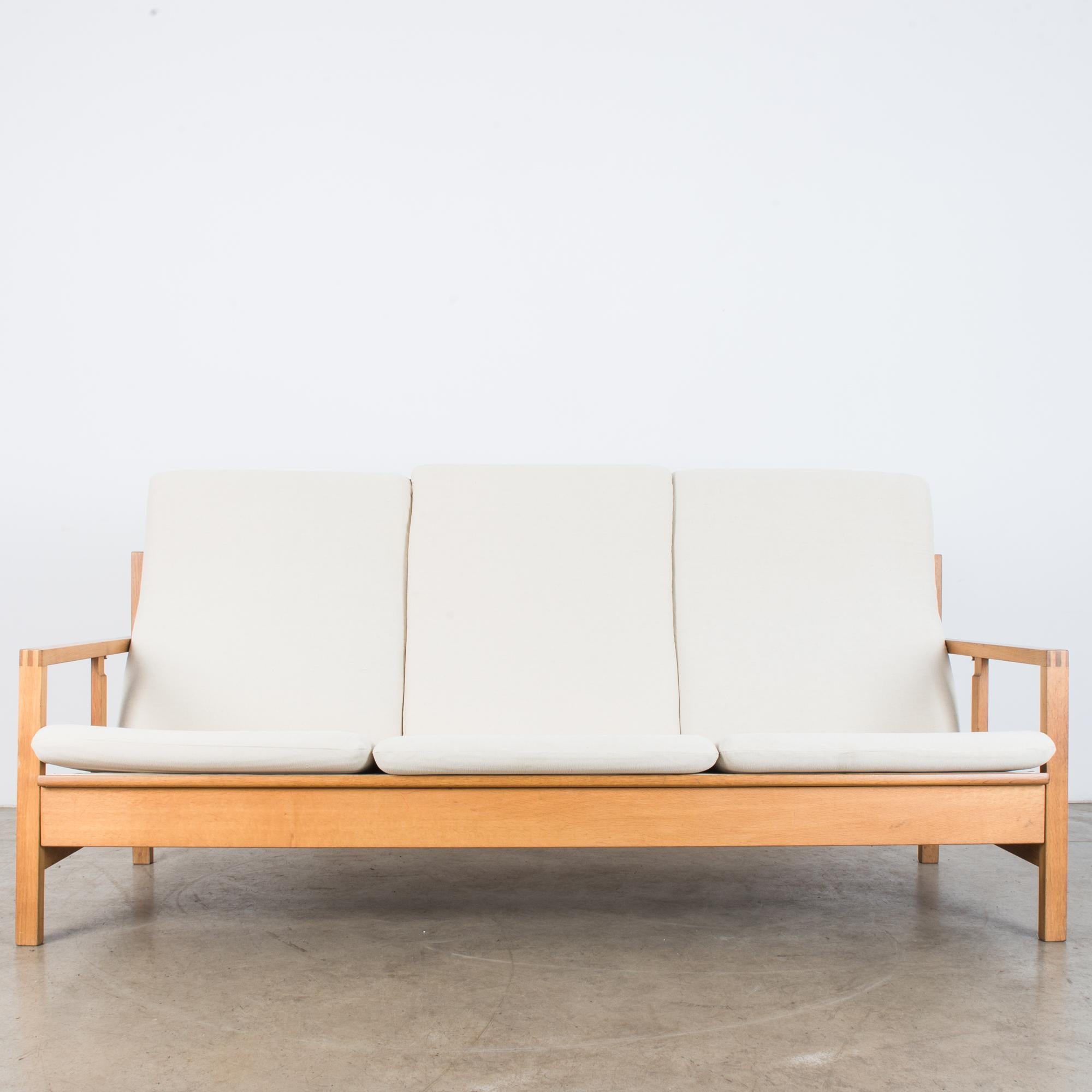 Mid-20th Century Børge Mogensen Model 2253 Oak Three Seat Sofa