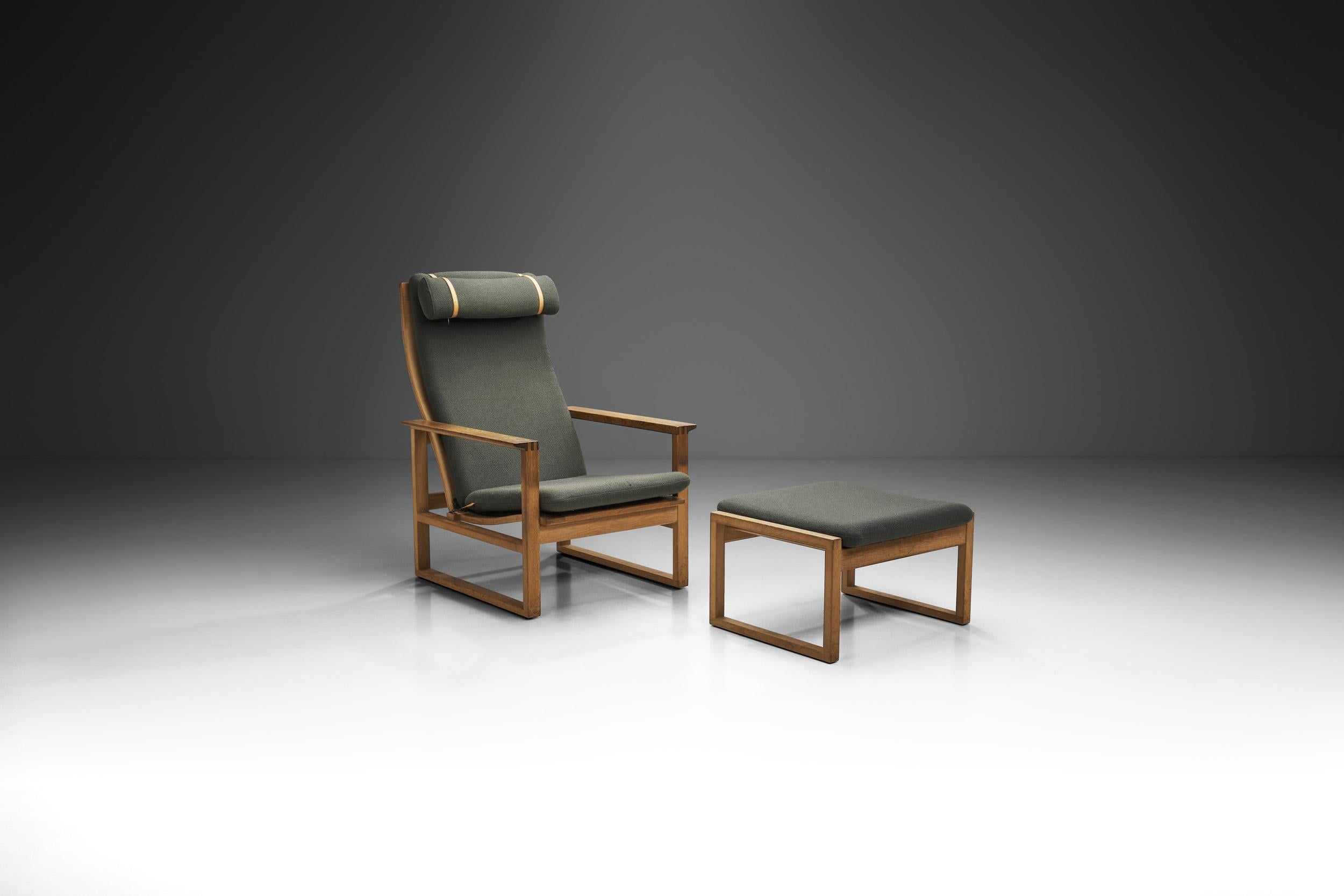 Die Entwürfe von Borge Mogensen zielen auf Funktionalität, minimalistisches Aussehen und leichte Zugänglichkeit ab. Dieser Loungesessel ist vielleicht eines der besten Beispiele für diese Prinzipien des dänischen Meisters. Die beiden Modelle 