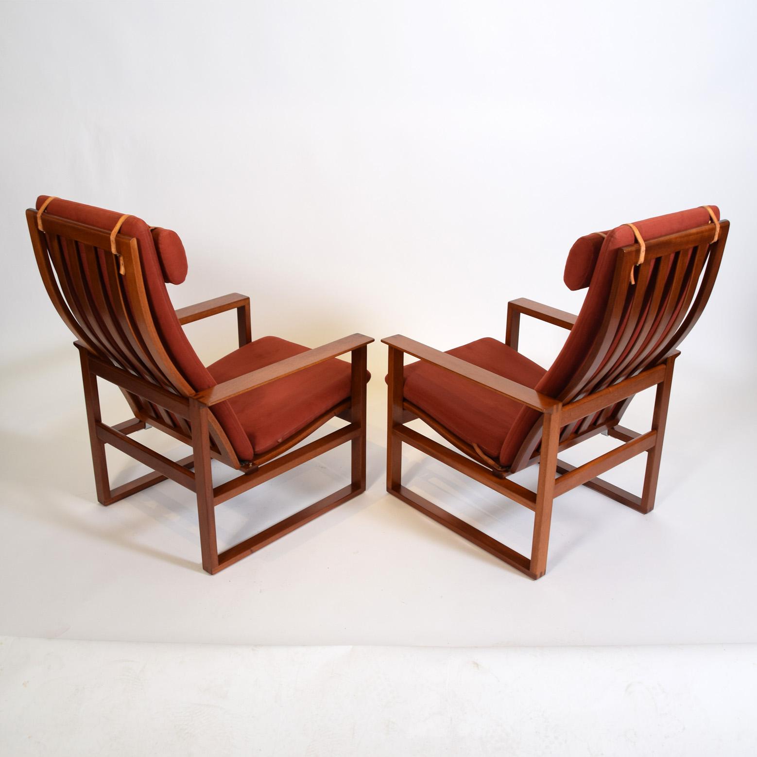 Danish Børge Mogensen, Model 2254 Lounge Chairs, 1956 For Sale