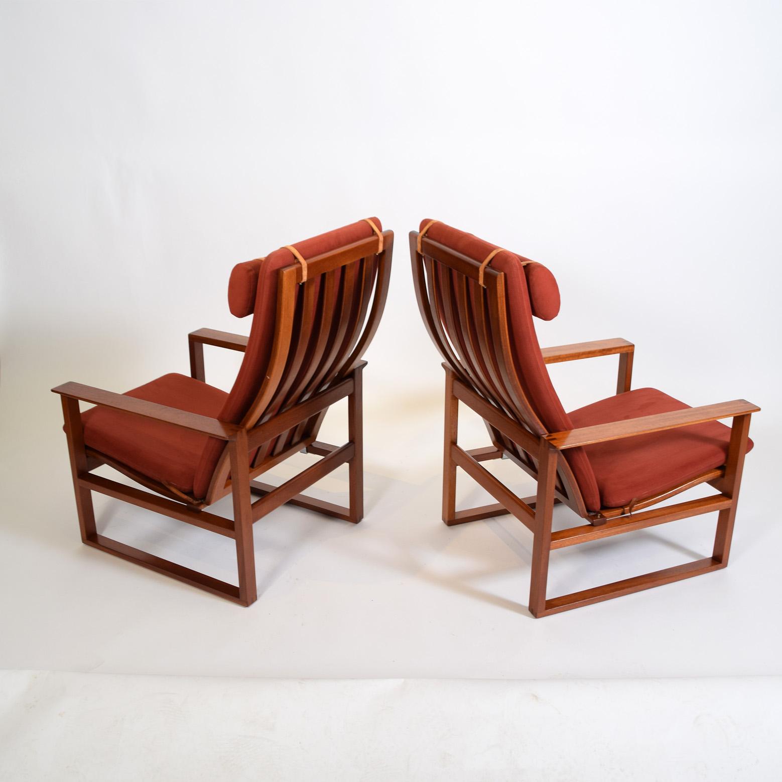 Børge Mogensen, Model 2254 Lounge Chairs, 1956 In Good Condition For Sale In Hudson, NY