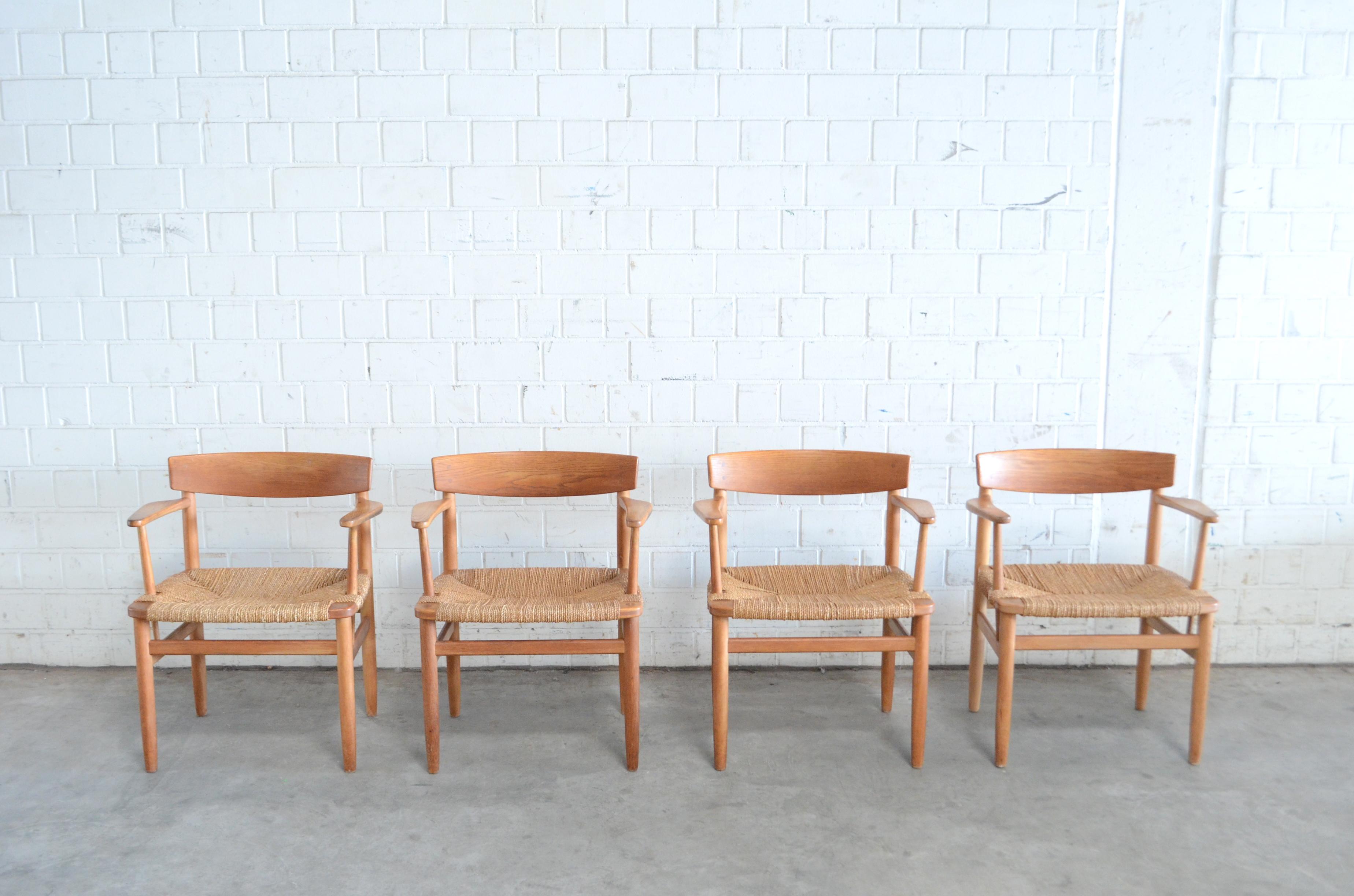 Børge Mogensen Modell 537 Oresund Esszimmerstühle aus Eiche für Karl Andersson 4er-Set (Skandinavische Moderne)