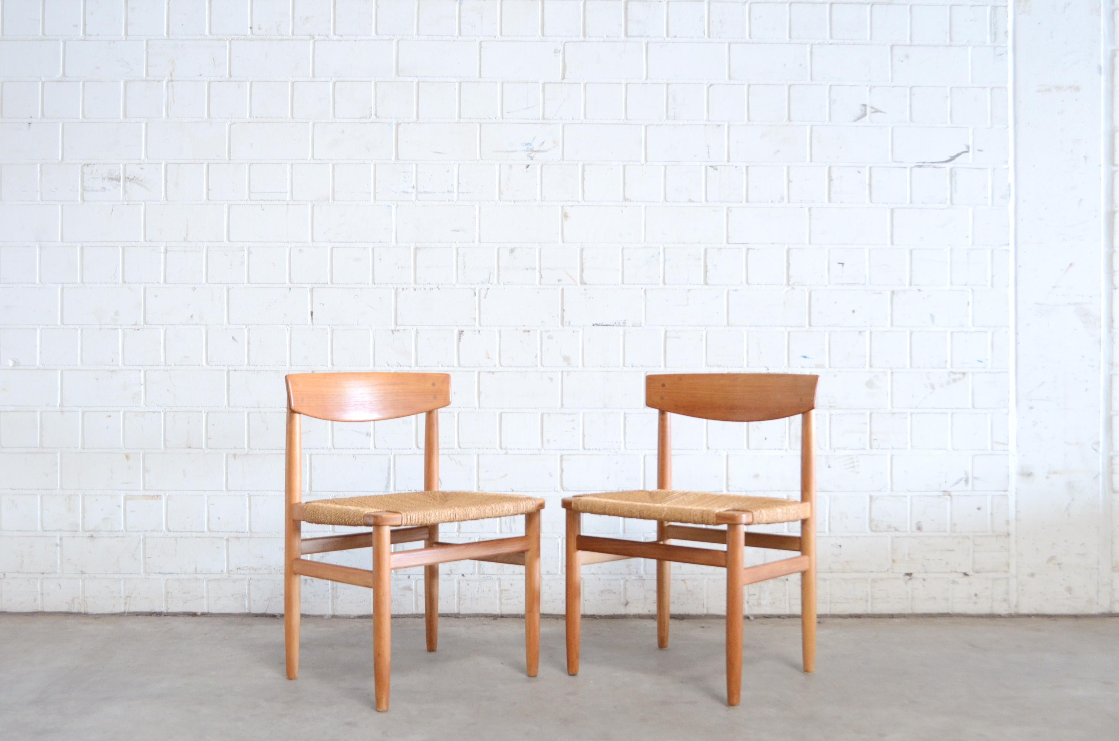 Børge Mogensen Model 537 Oresund Pair of Dining Oak Chairs for Karl Andersson 8