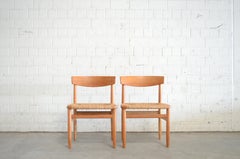 Børge Mogensen Model 537 Oresund Pair of Dining Oak Chairs for Karl Andersson