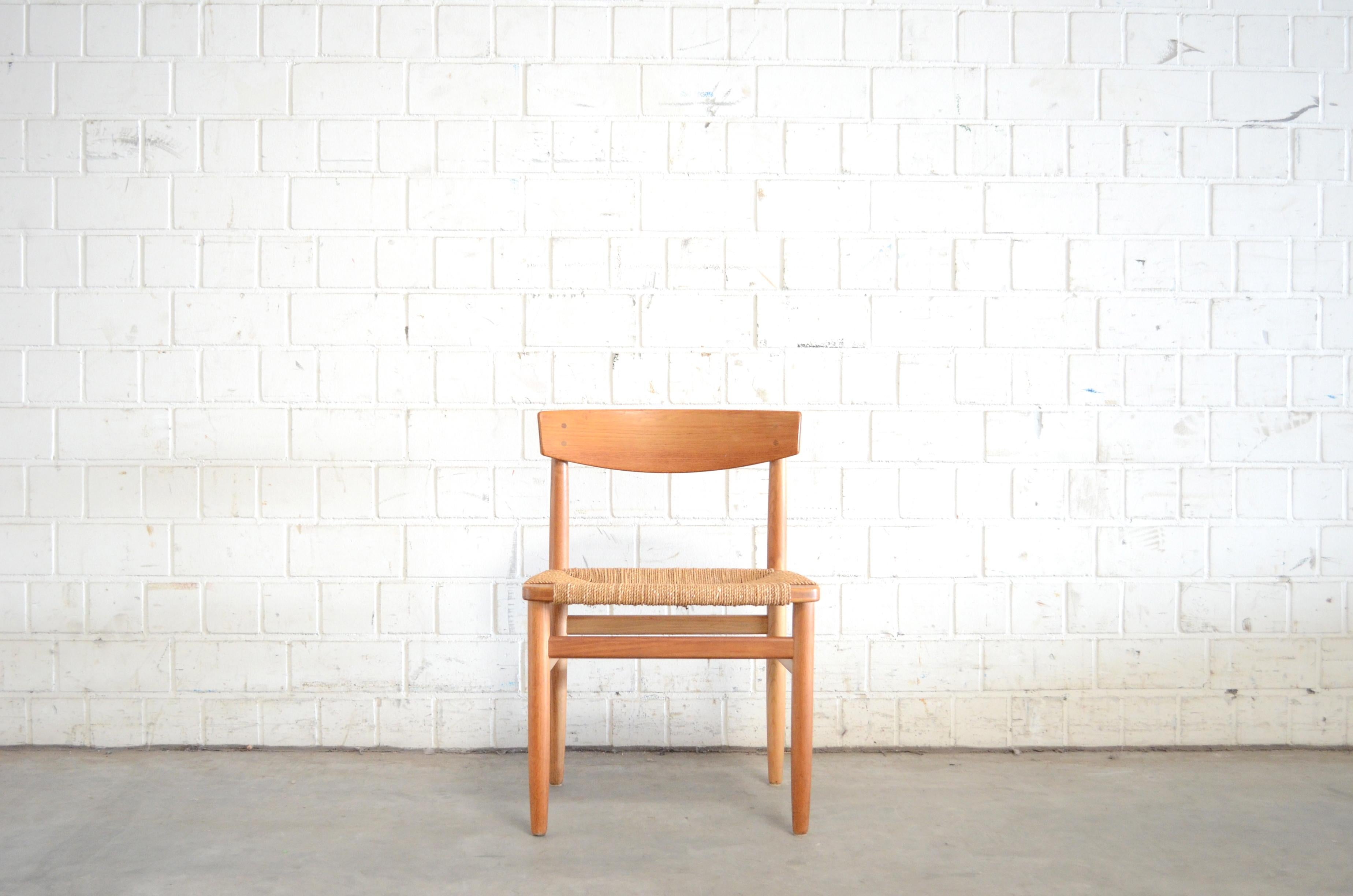 Scandinavian Modern Børge Mogensen Model 537 Oresund Pair of Dining Oak Chairs for Karl Andersson