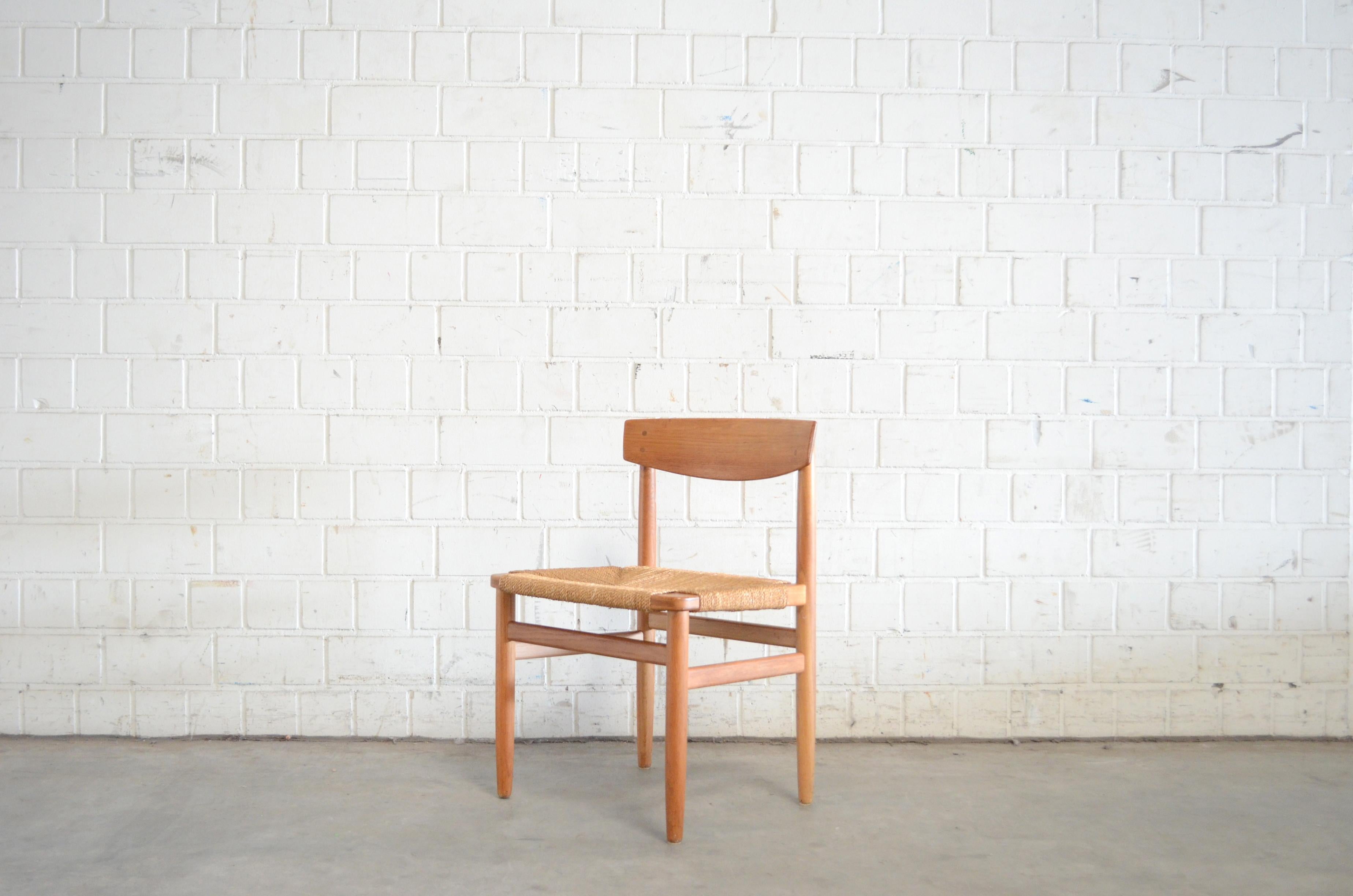 Oiled Børge Mogensen Model 537 Oresund Pair of Dining Oak Chairs for Karl Andersson