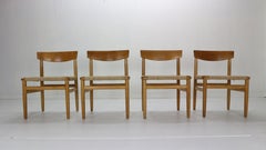 Børge Mogensen "Model-537 Øresund" Set of 4 Dining Oak Chairs for Karl Andersson