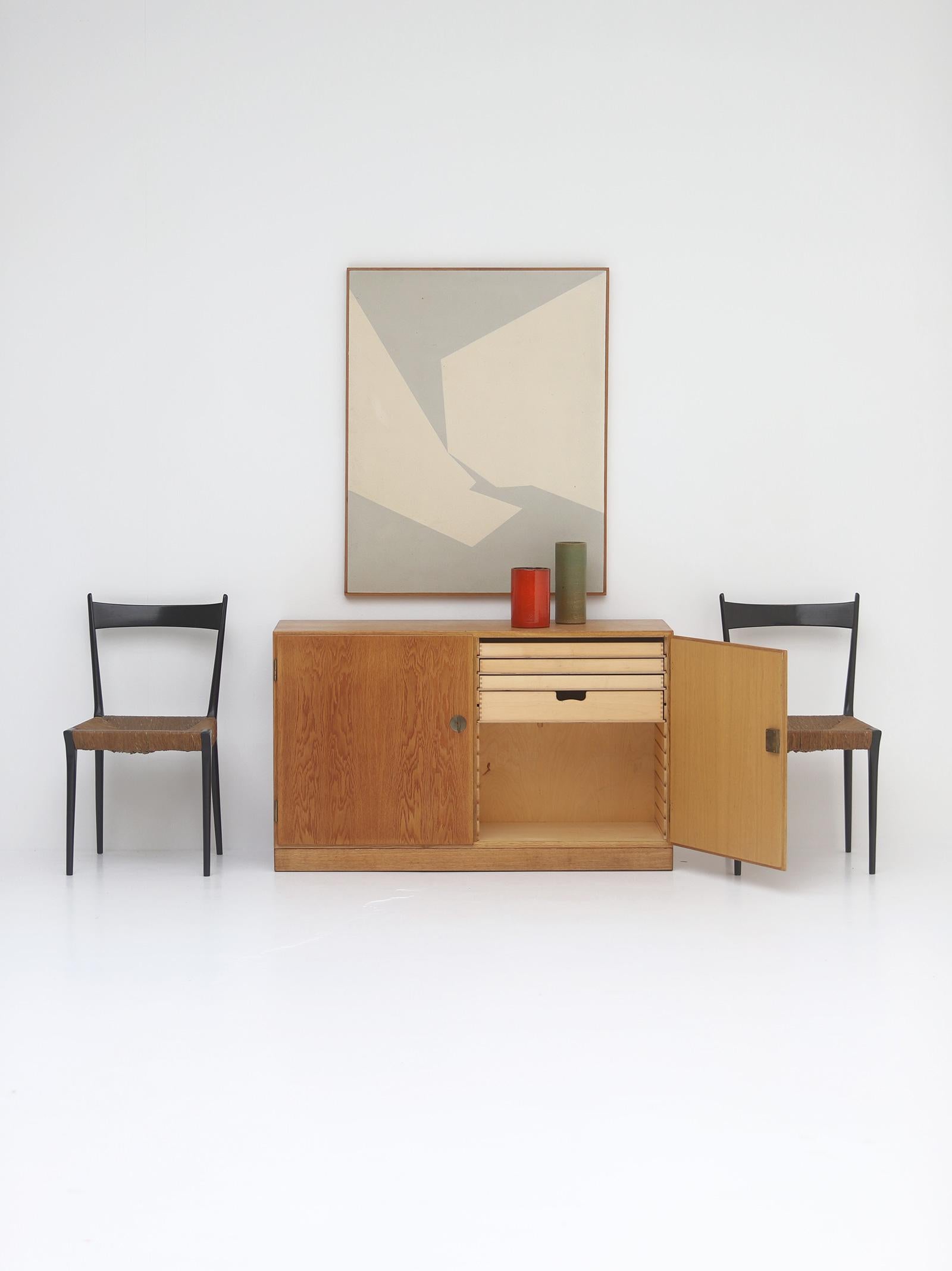 Mid-Century Modern Børge Mogensen model A 232 cabinet by C. M. Madsen for FDB, Denmark 195