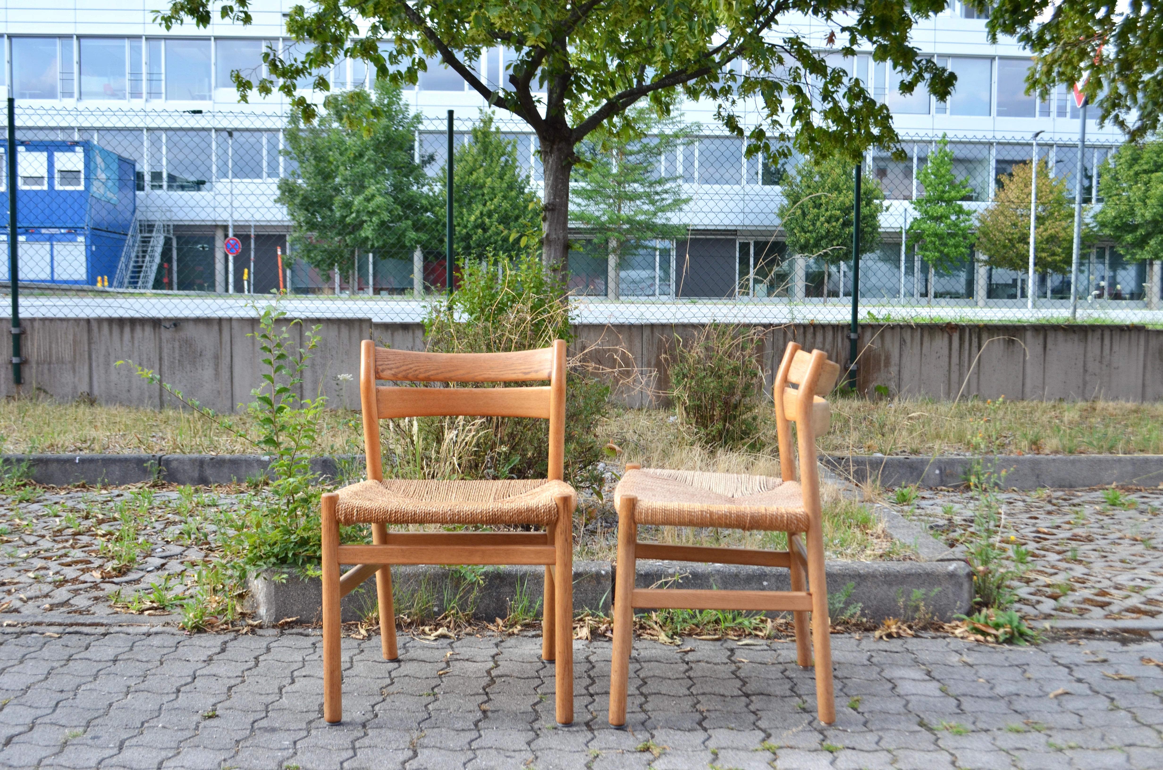 Børge Mogensen Model BM1 Dining Oak Chairs for C.M. Madsens Set of 6 For Sale 2