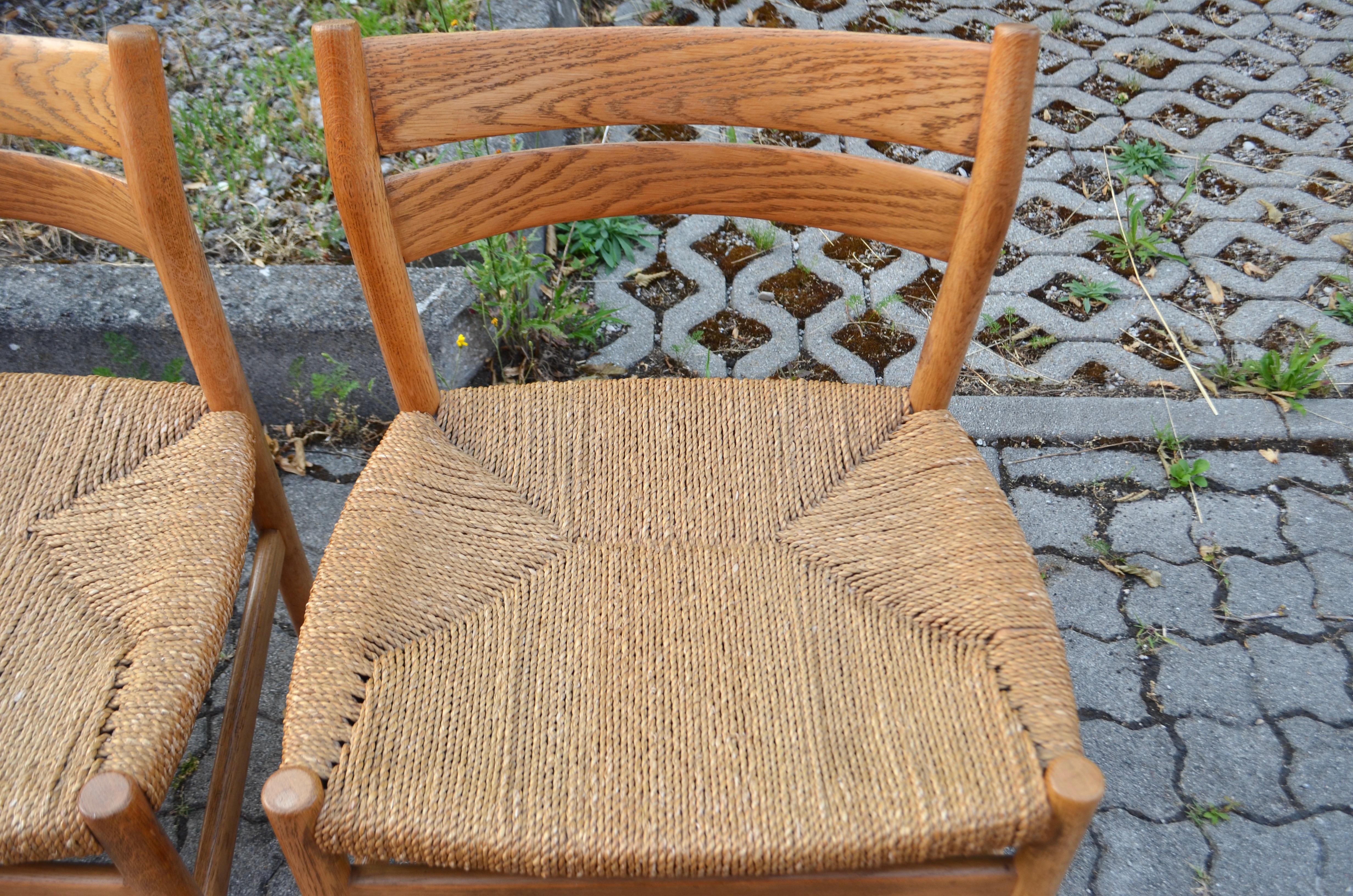 Børge Mogensen Model BM1 Dining Oak Chairs for C.M. Madsens Set of 6 For Sale 3
