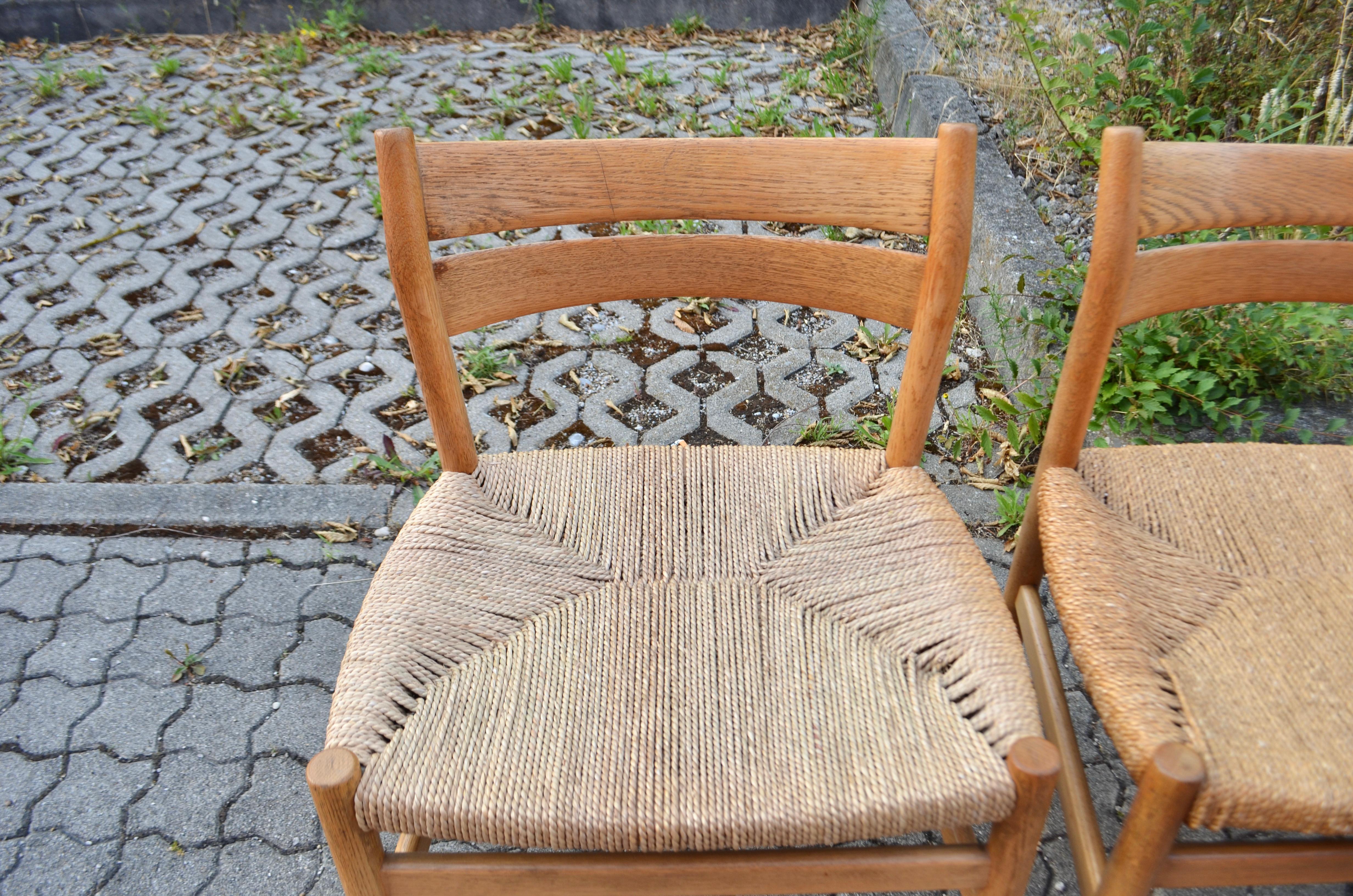 Børge Mogensen Model BM1 Dining Oak Chairs for C.M. Madsens Set of 6 For Sale 4