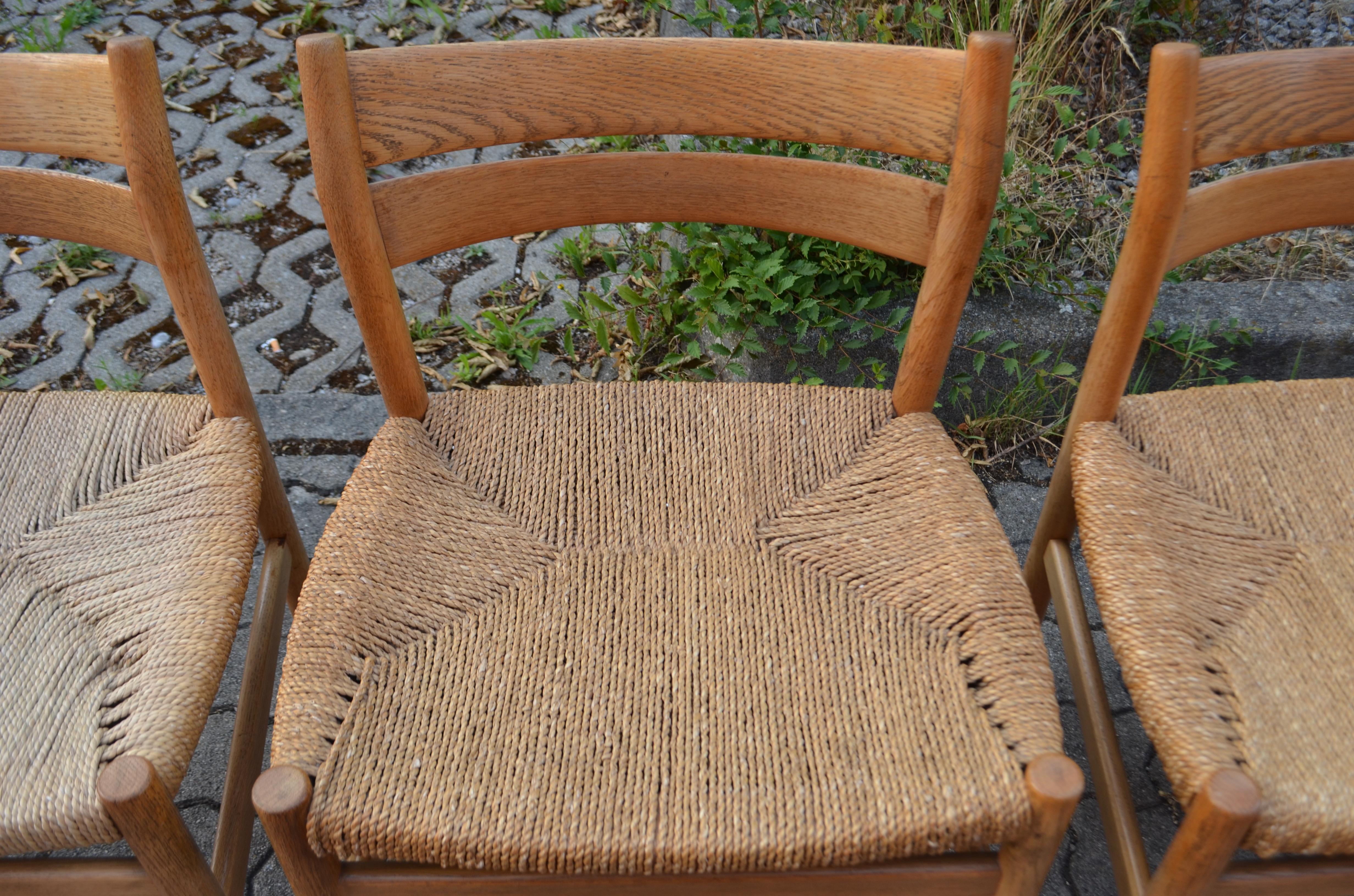 Børge Mogensen Model BM1 Dining Oak Chairs for C.M. Madsens Set of 6 For Sale 5