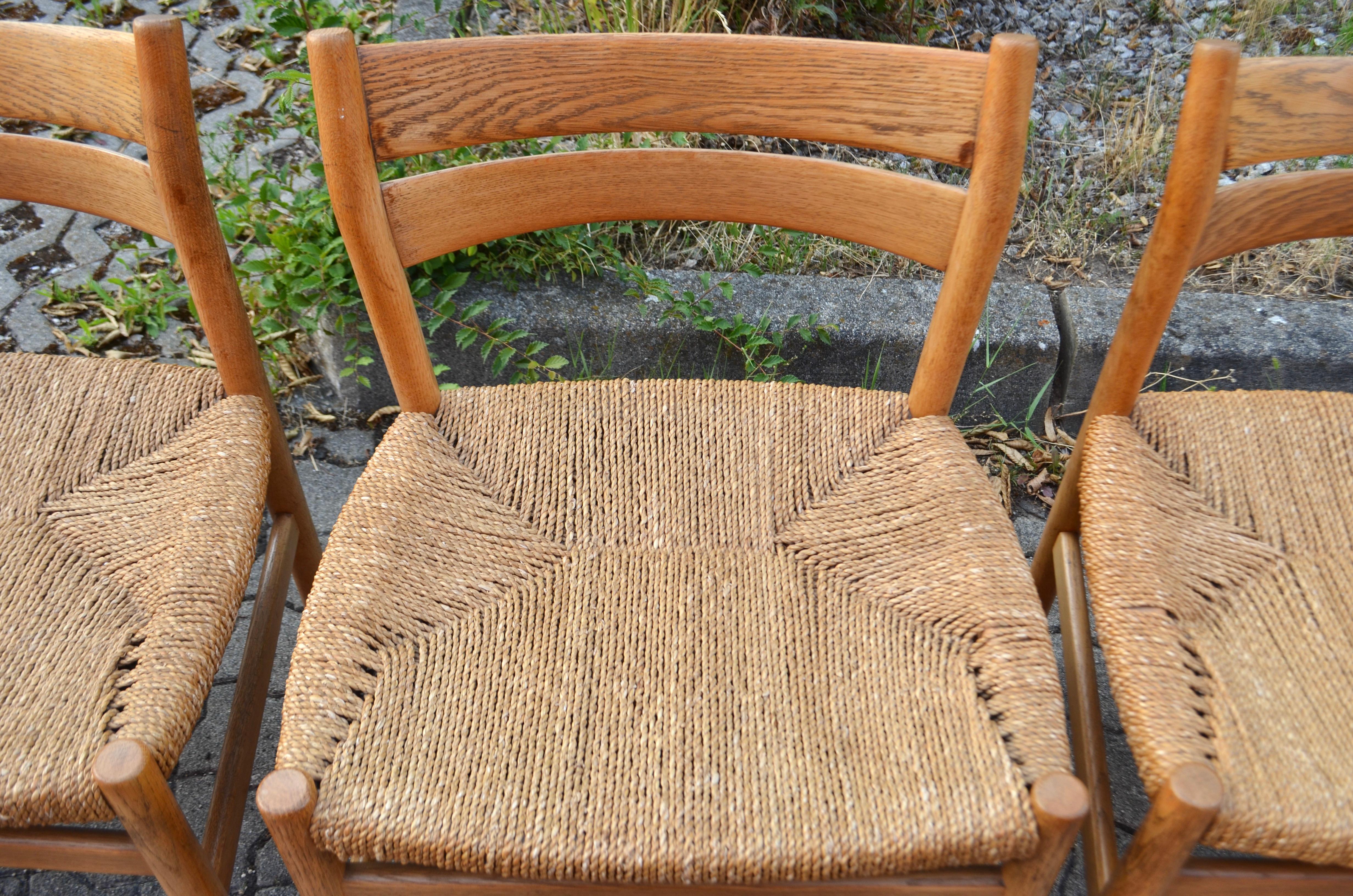 Børge Mogensen Model BM1 Dining Oak Chairs for C.M. Madsens Set of 6 For Sale 8