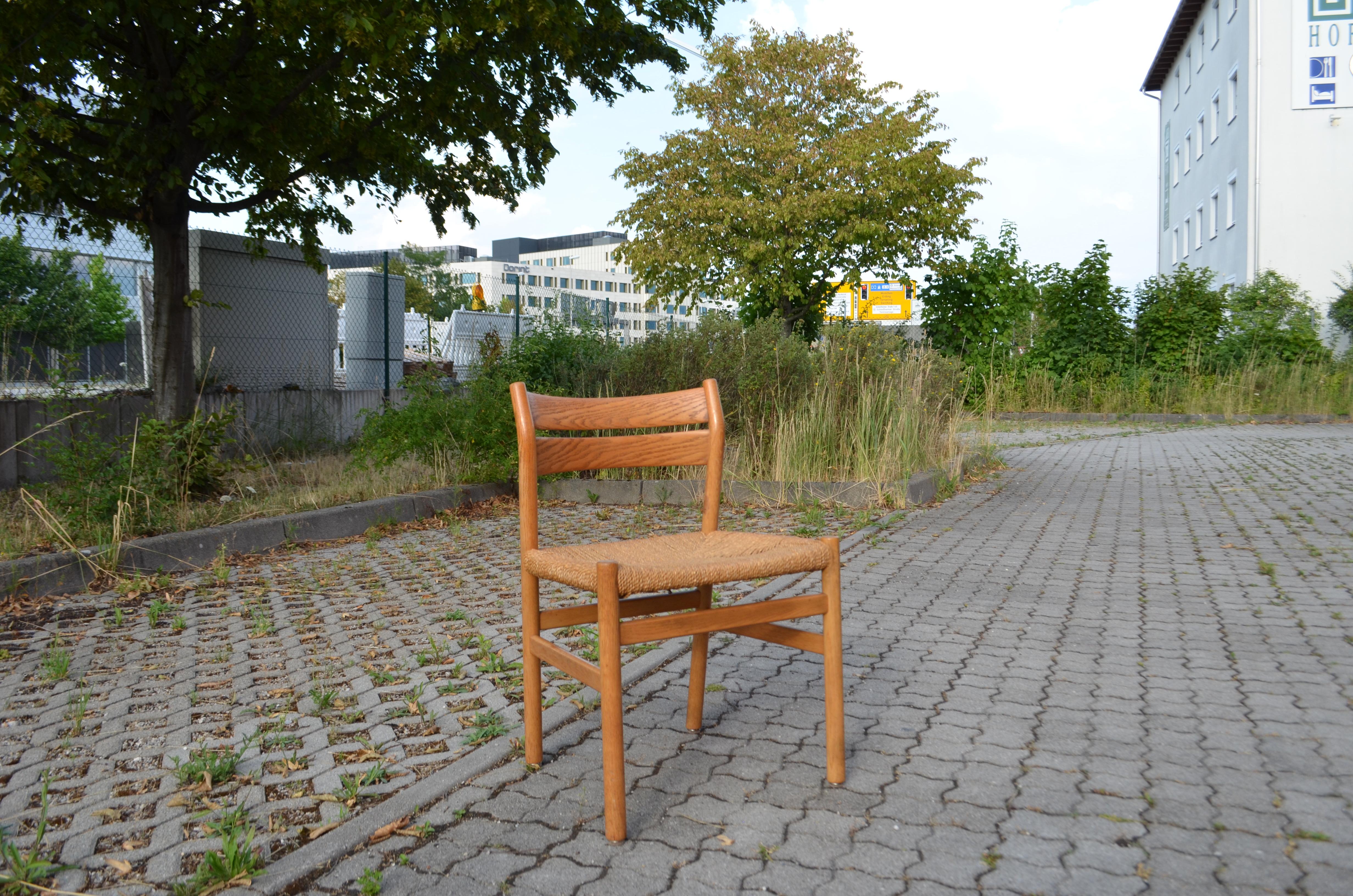 Børge Mogensen Model BM1 Dining Oak Chairs for C.M. Madsens Set of 6 For Sale 1
