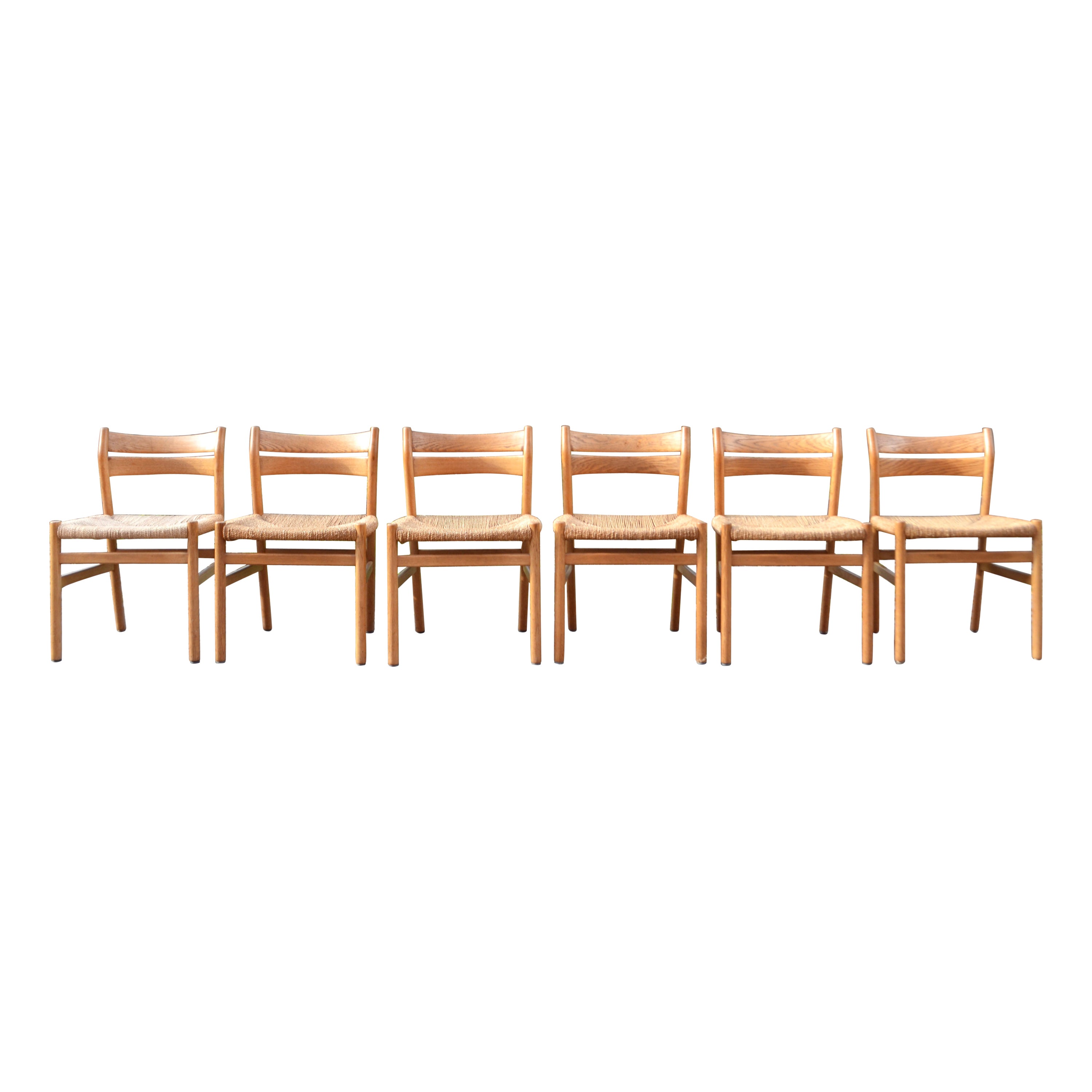 Chaises de salle à manger en chêne modèle BM1 de Børge Mogensen pour C.I.C. Madsens Set de 6