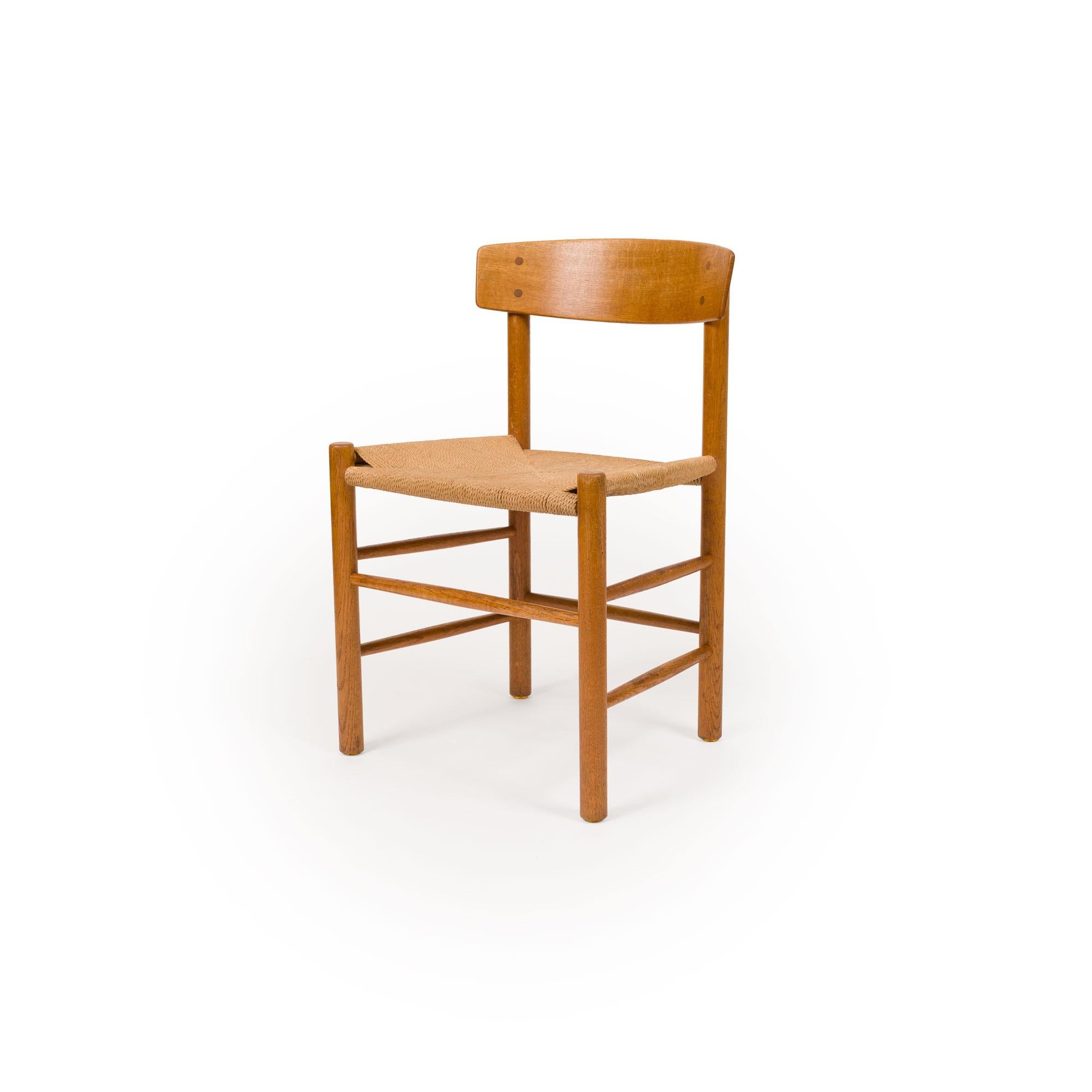 Papercord Børge Mogensen Model 'J39'  Dining Chairs (Set of Four) For Sale
