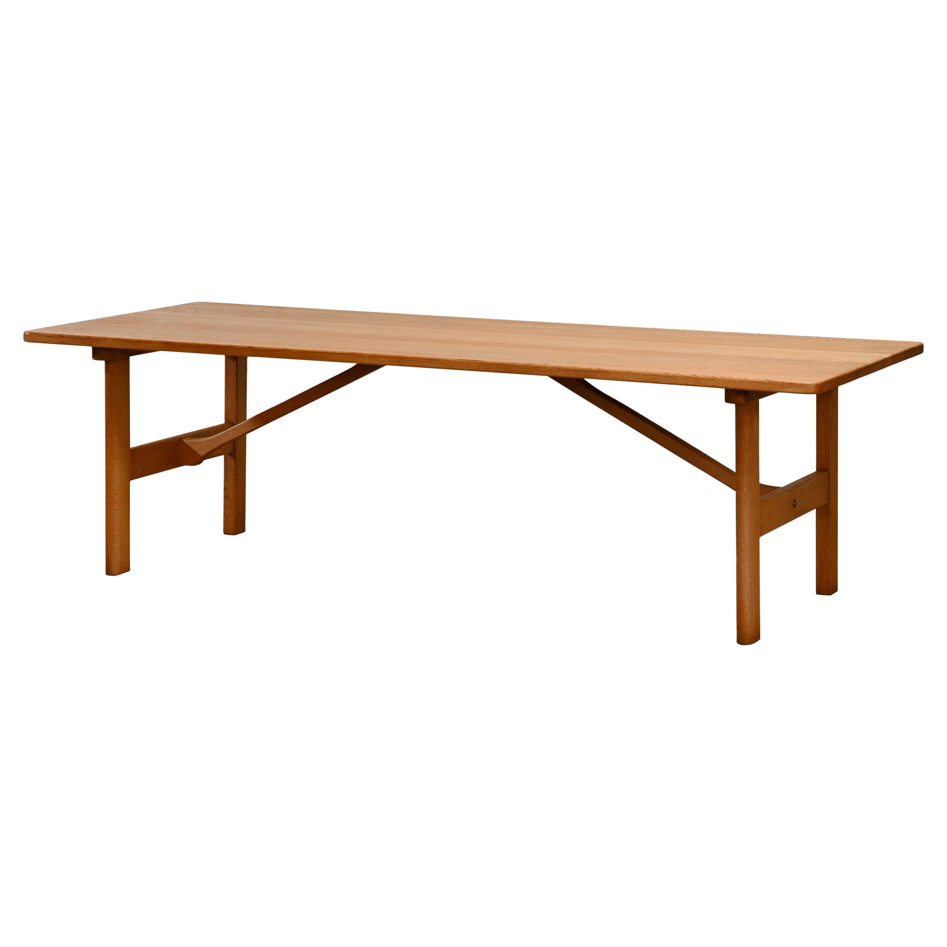 Table basse ou table de canapé en chêne massif naturel de Børge Mogensen, modèle 5268 pour Fredericia