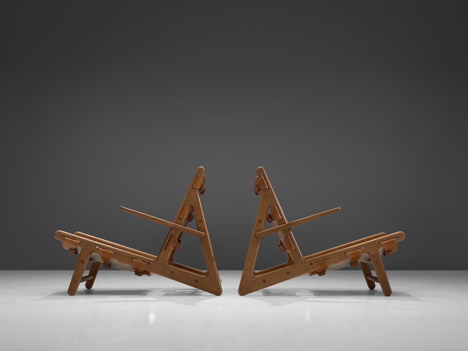 Mid-Century Modern Børge Mogensen Pair of Hunting Chairs