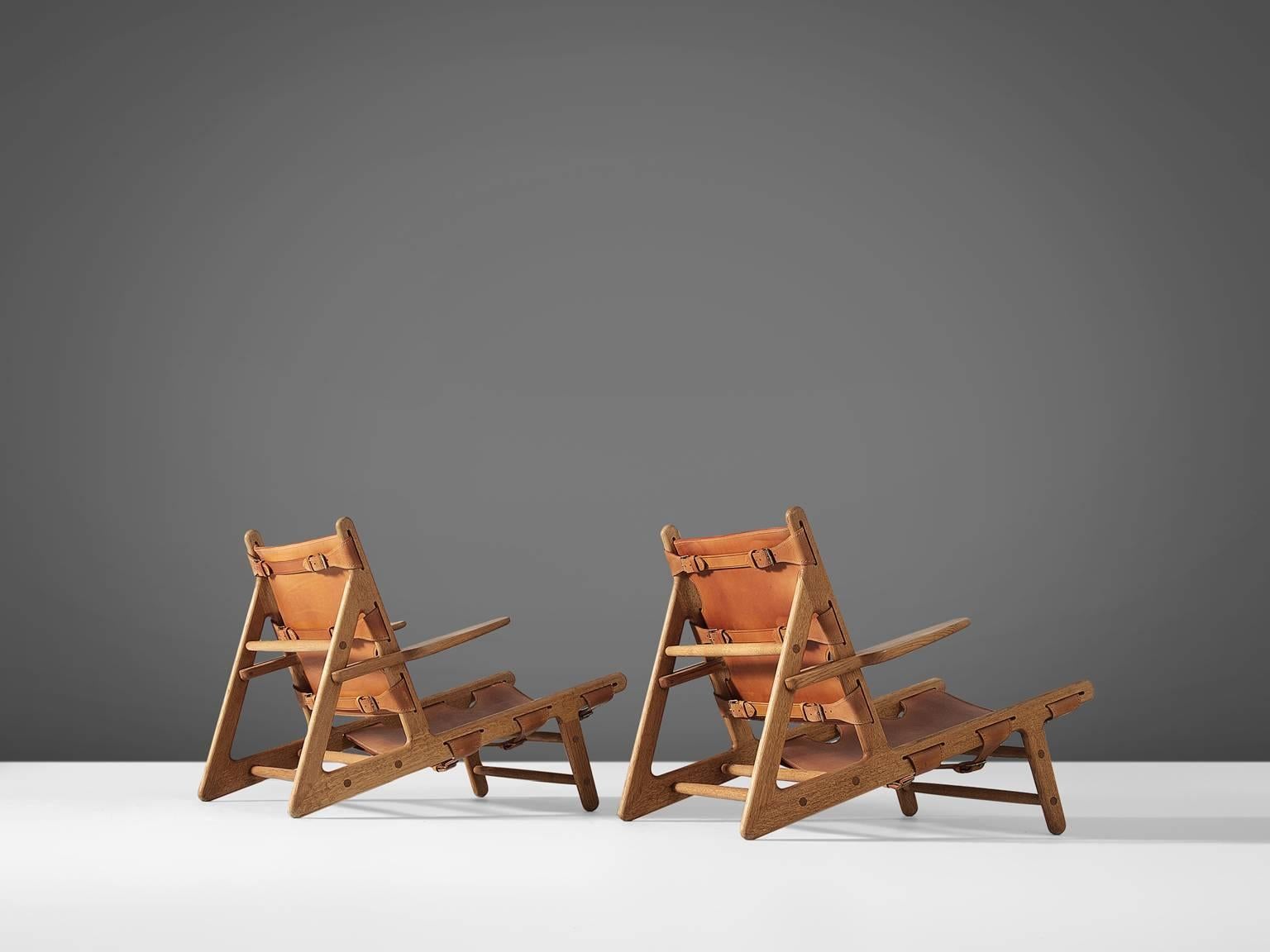Mid-Century Modern Børge Mogensen Pair of Hunting Chairs