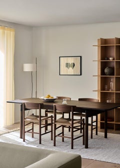 Børge Mogensen Pair of J39 Mogensen Chairs, Natural Paper Cord/Oiled Walnut