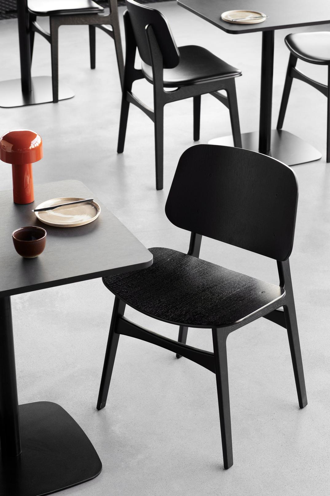 Scandinavo moderno Børge Mogensen Coppia di sedie con base in Wood Wood Søborg in Oak laccato nero - Fredericia in vendita