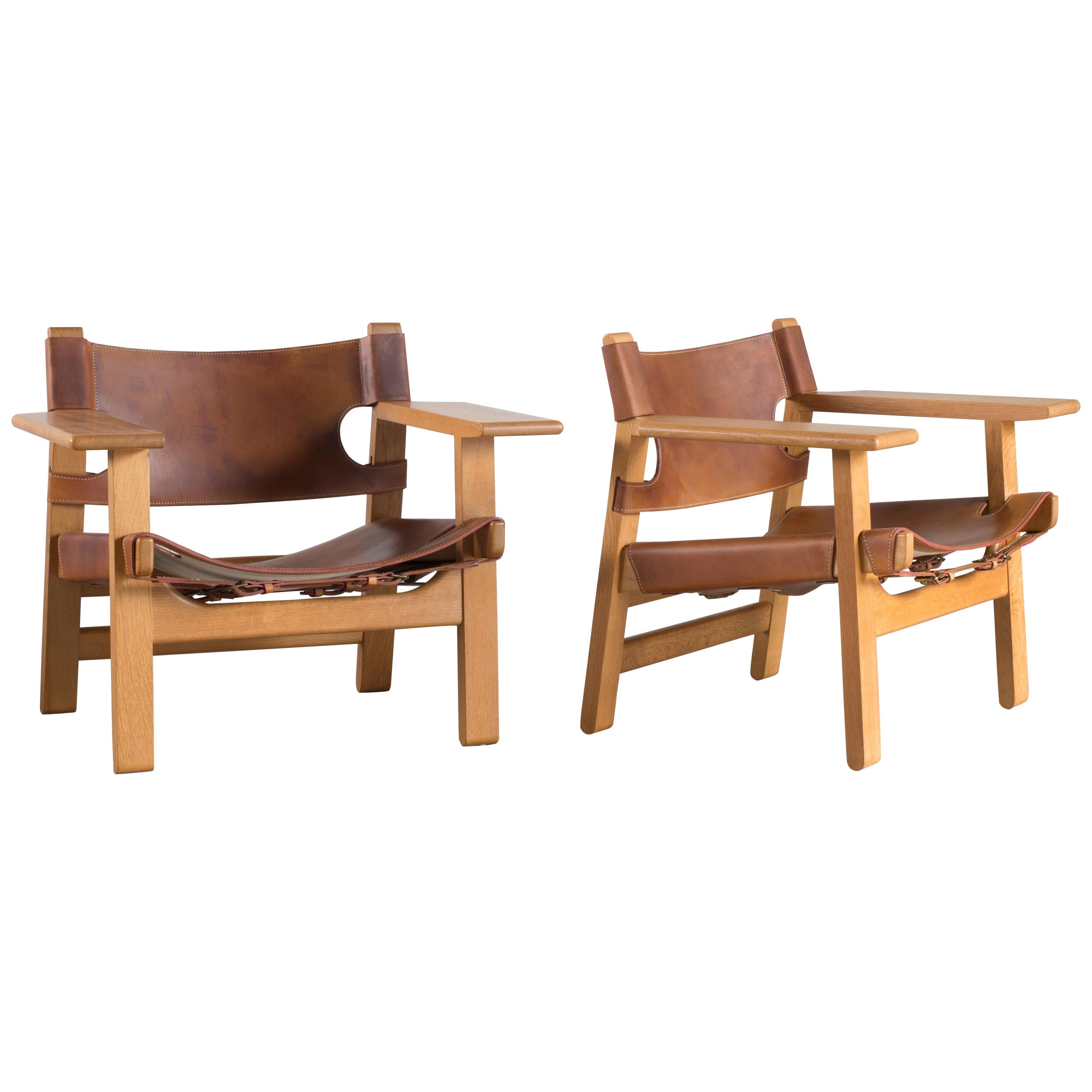 Børge Mogensen Pair of Spanish Chair for Fredericia Furniture