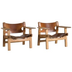 Børge Mogensen Pair of Spanish Chairs for Fredericia Furniture