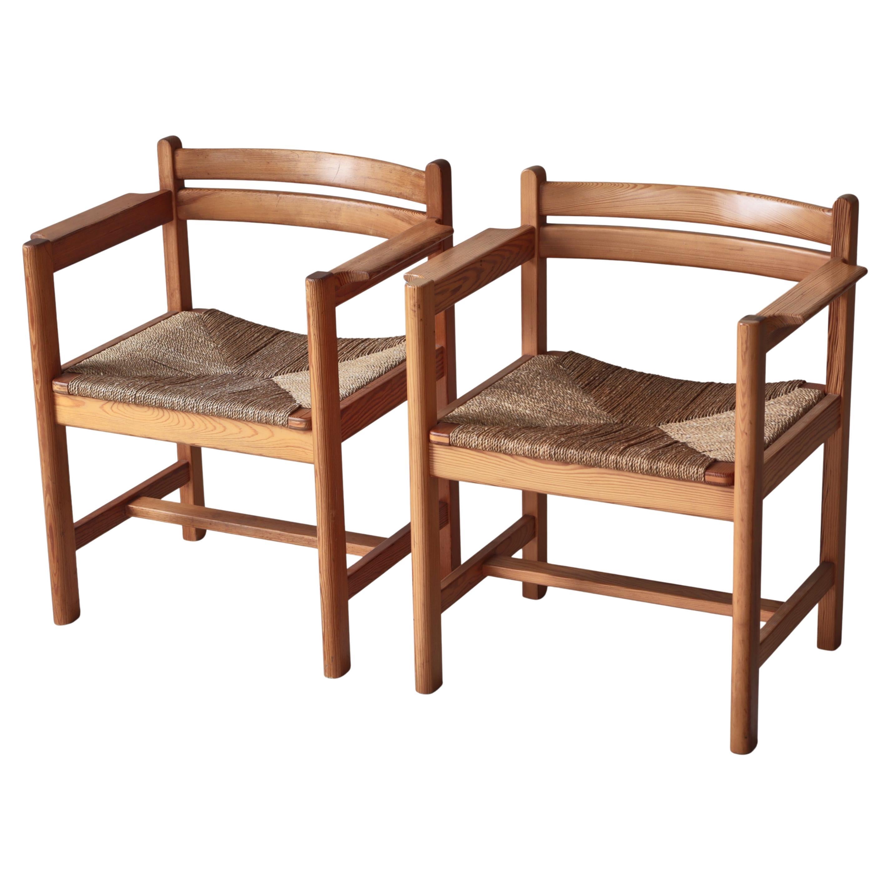 Børge Mogensen Pinewood Seagrass Armchair Model 504 Karl Andersson & Sons, 1960s
