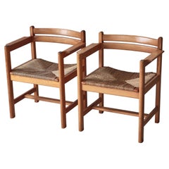 Børge Mogensen Pinewood Seagrass Armchair Model 504 Karl Andersson & Sons, 1960s