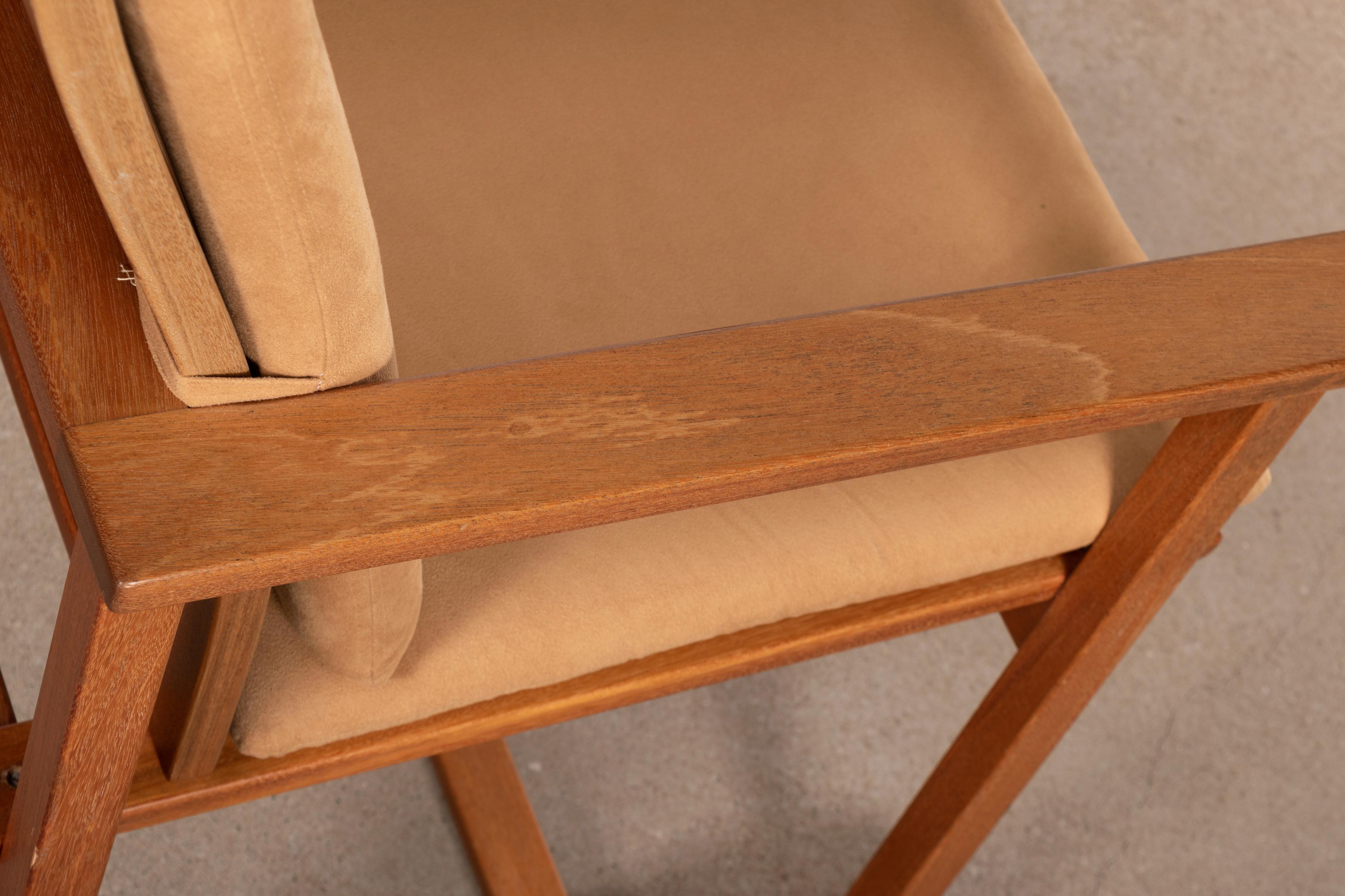 Børge Mogensen Rocking Chair Model 2268 in Teak and Alcantara for Fredericia 8