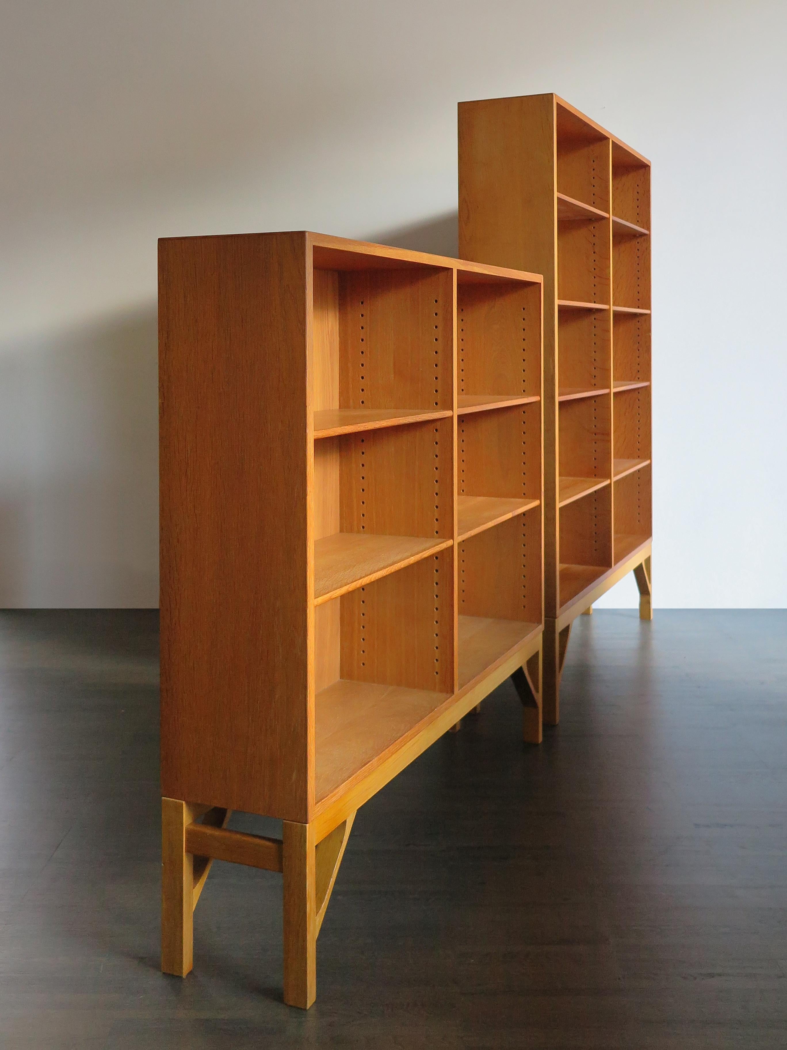 Scandinavian Modern Børge Mogensen Scandinavian Midcentury Oak Bookcases Set, 1960s