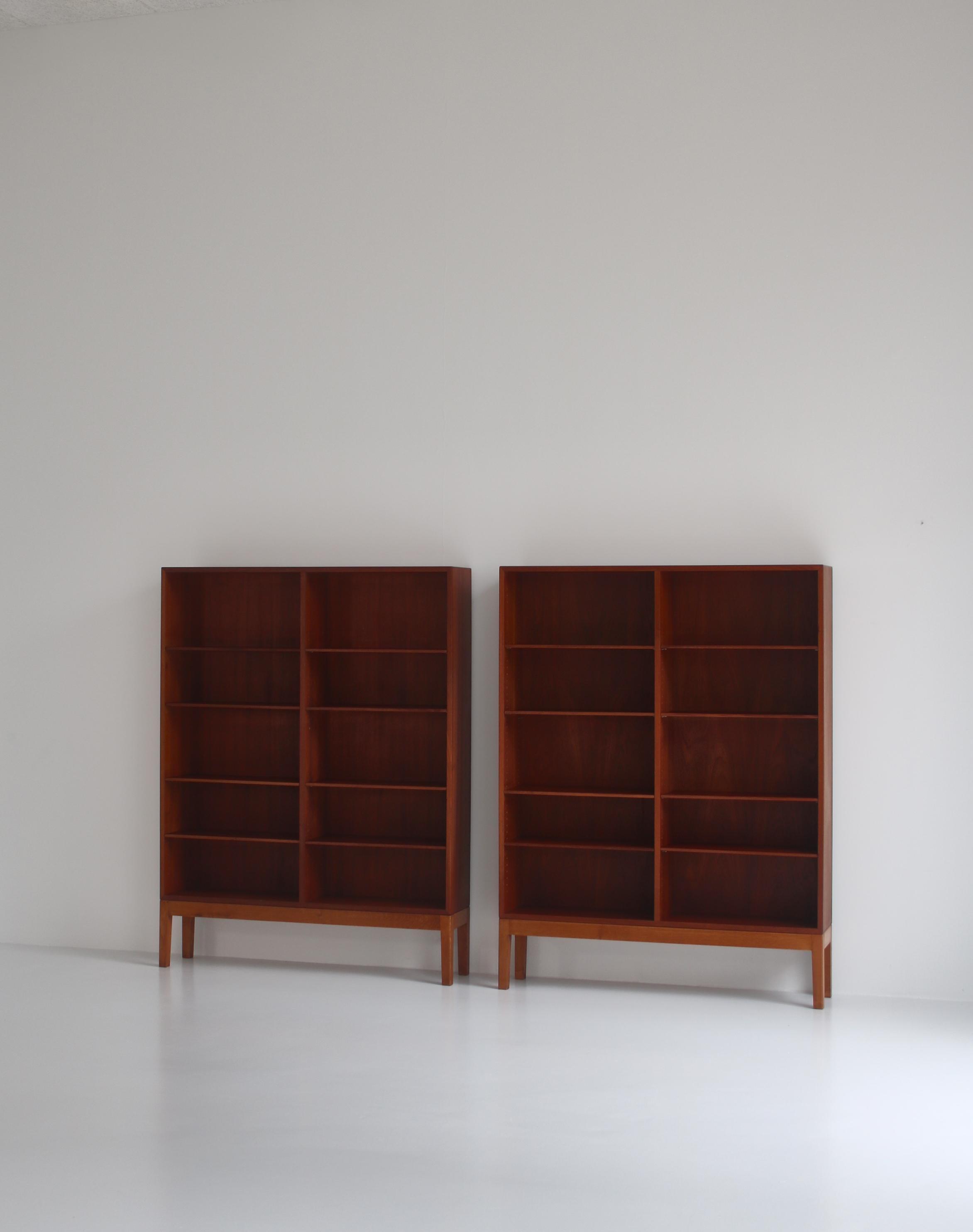 Danish Børge Mogensen Scandinavian Modern Set of Teak & Oak Bookcases, FDB, 1950s