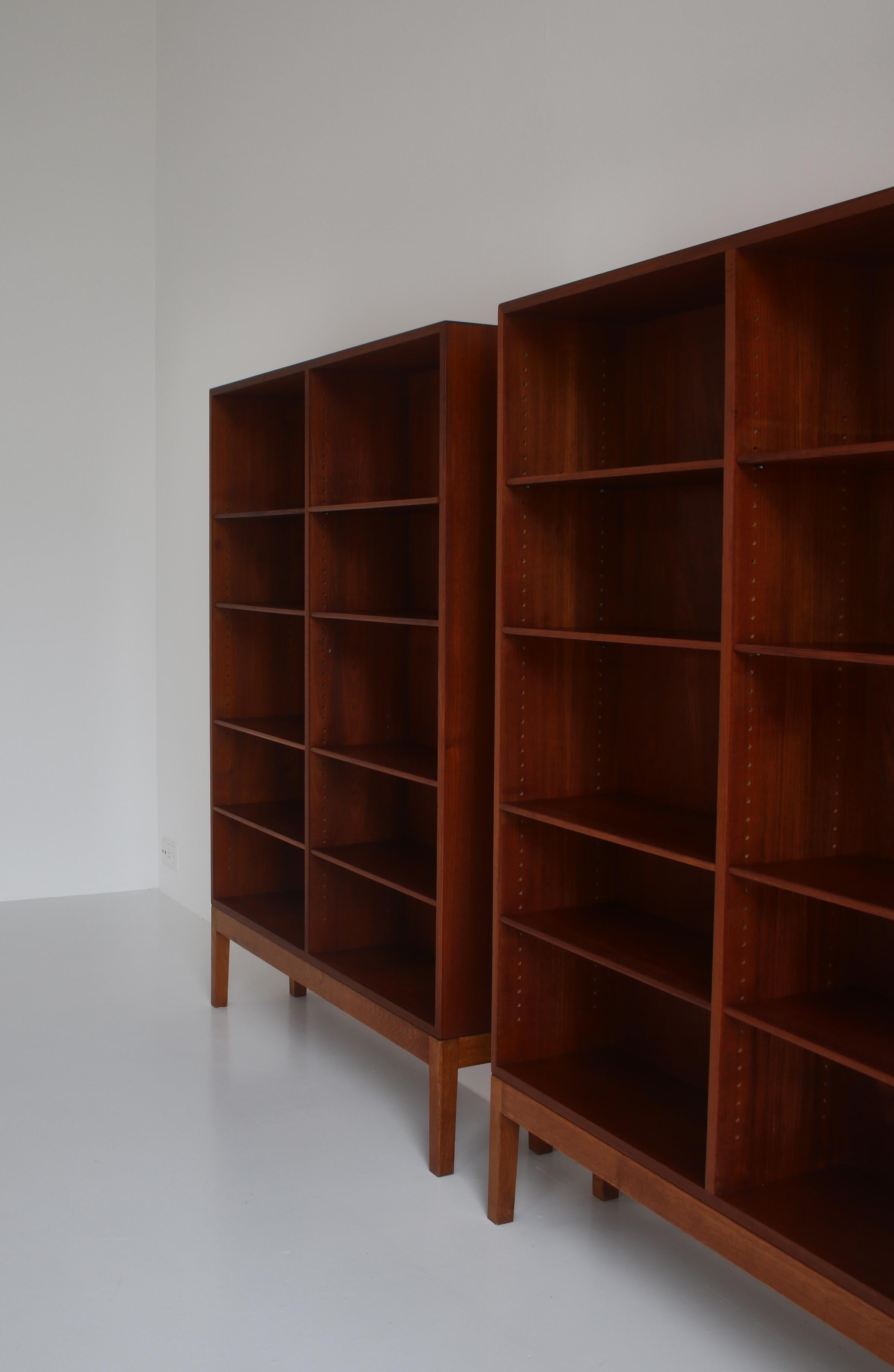 Børge Mogensen Scandinavian Modern Set of Teak & Oak Bookcases, FDB, 1950s 2