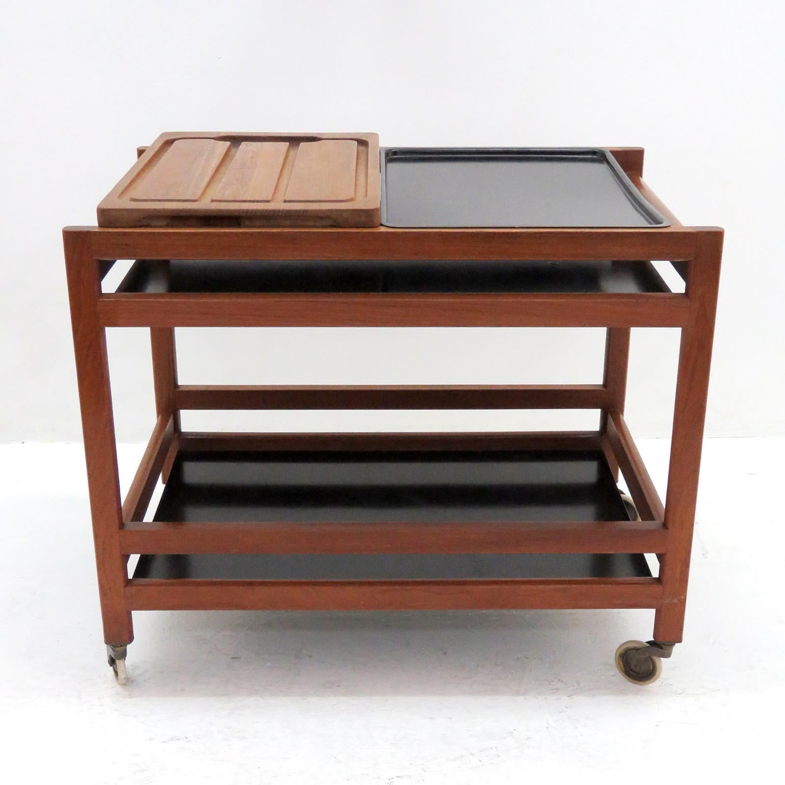 Metal Børge Mogensen Serving Cart, Model 5370 For Sale