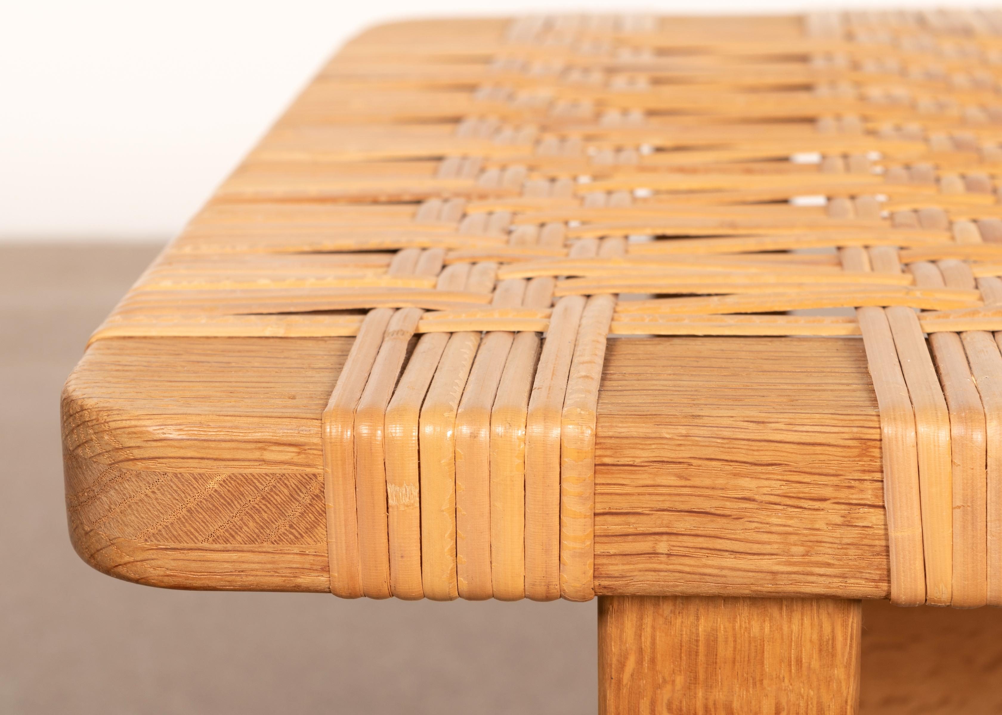 Børge Mogensen Set Benches Model 5273 in Natural Oak and Wicker for Fredericia 3