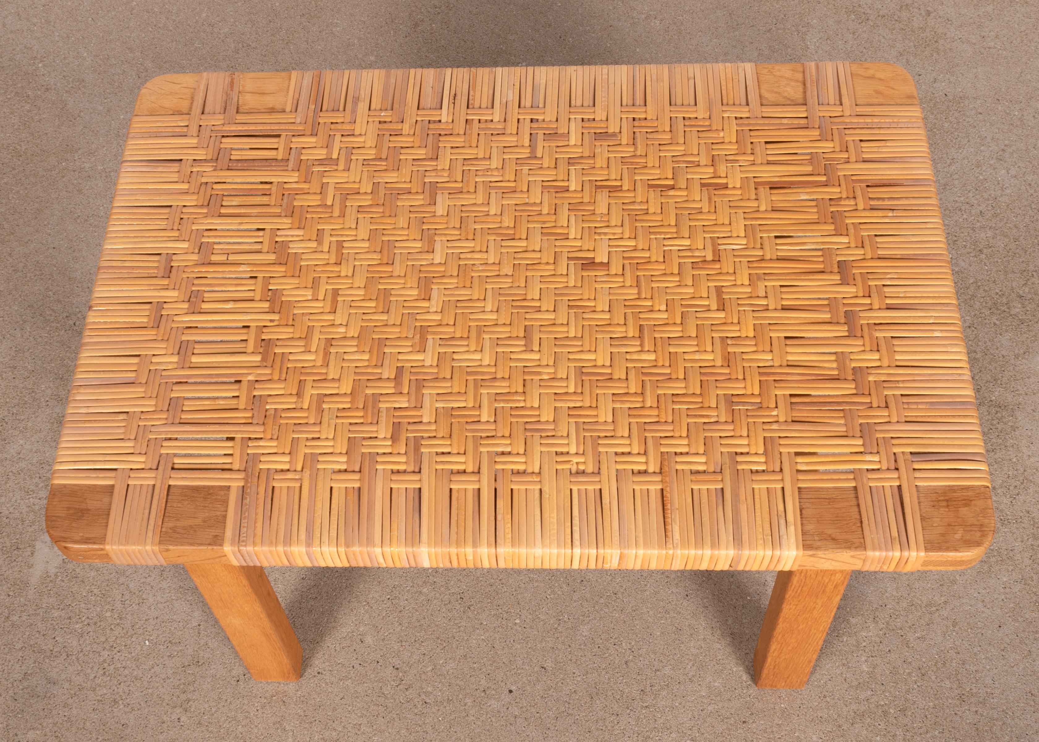 Børge Mogensen Set Benches Model 5273 in Natural Oak and Wicker for Fredericia 6