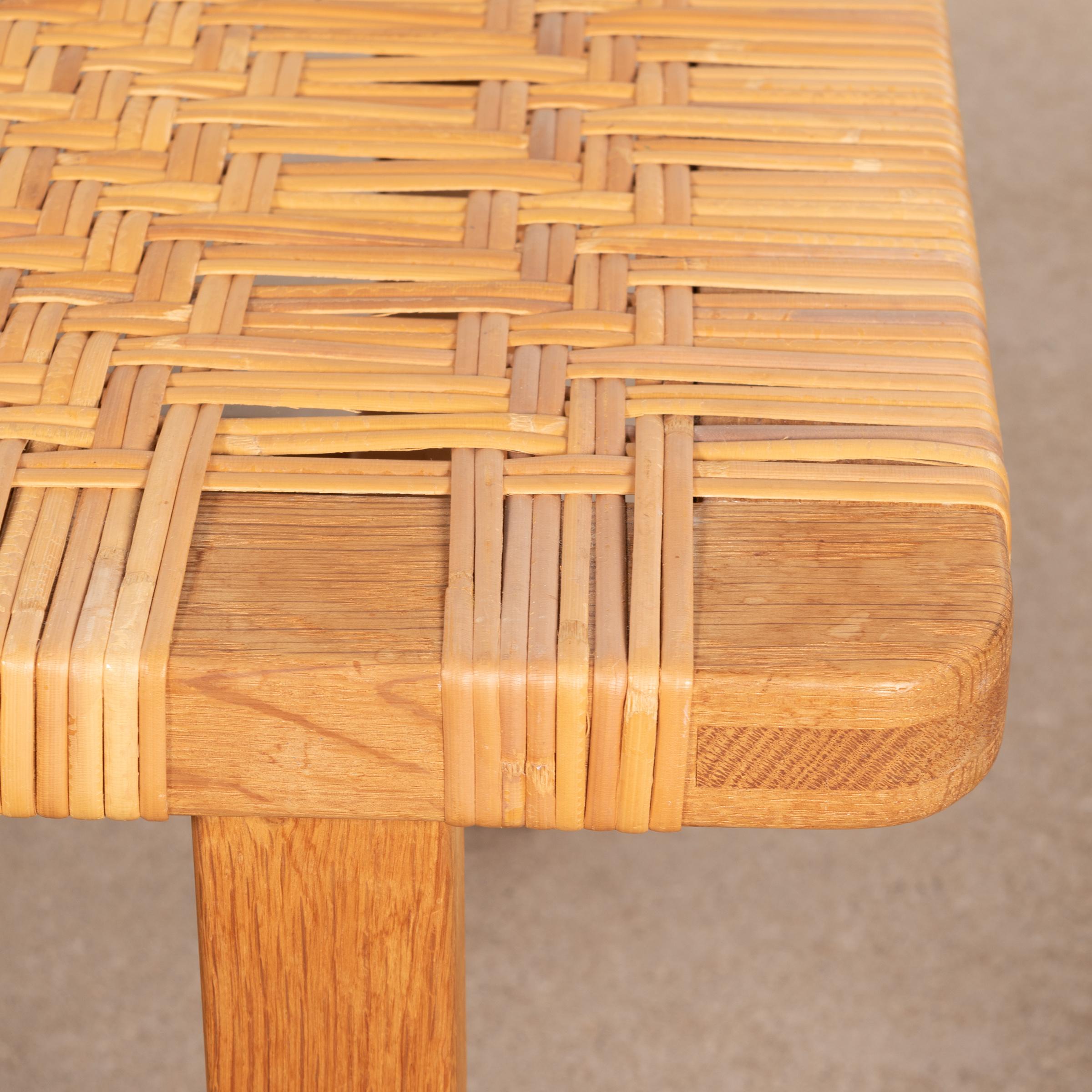 Børge Mogensen Set Benches Model 5273 in Natural Oak and Wicker for Fredericia 8